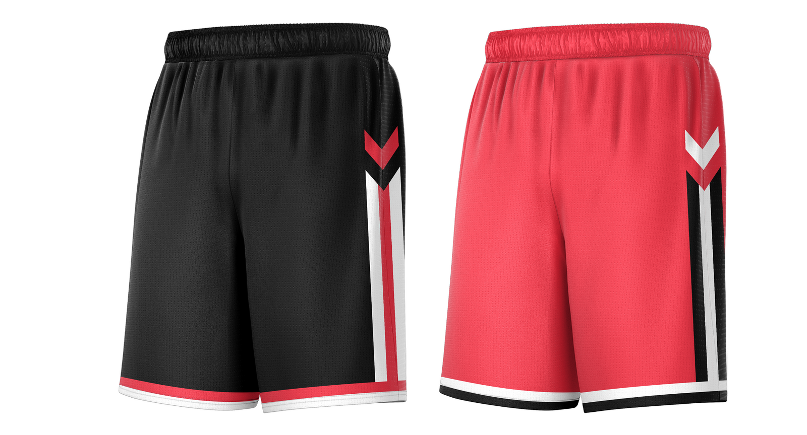 Fans-Made | Custom Black Red Design Sportswear Basketball Shorts – Available for Reorder