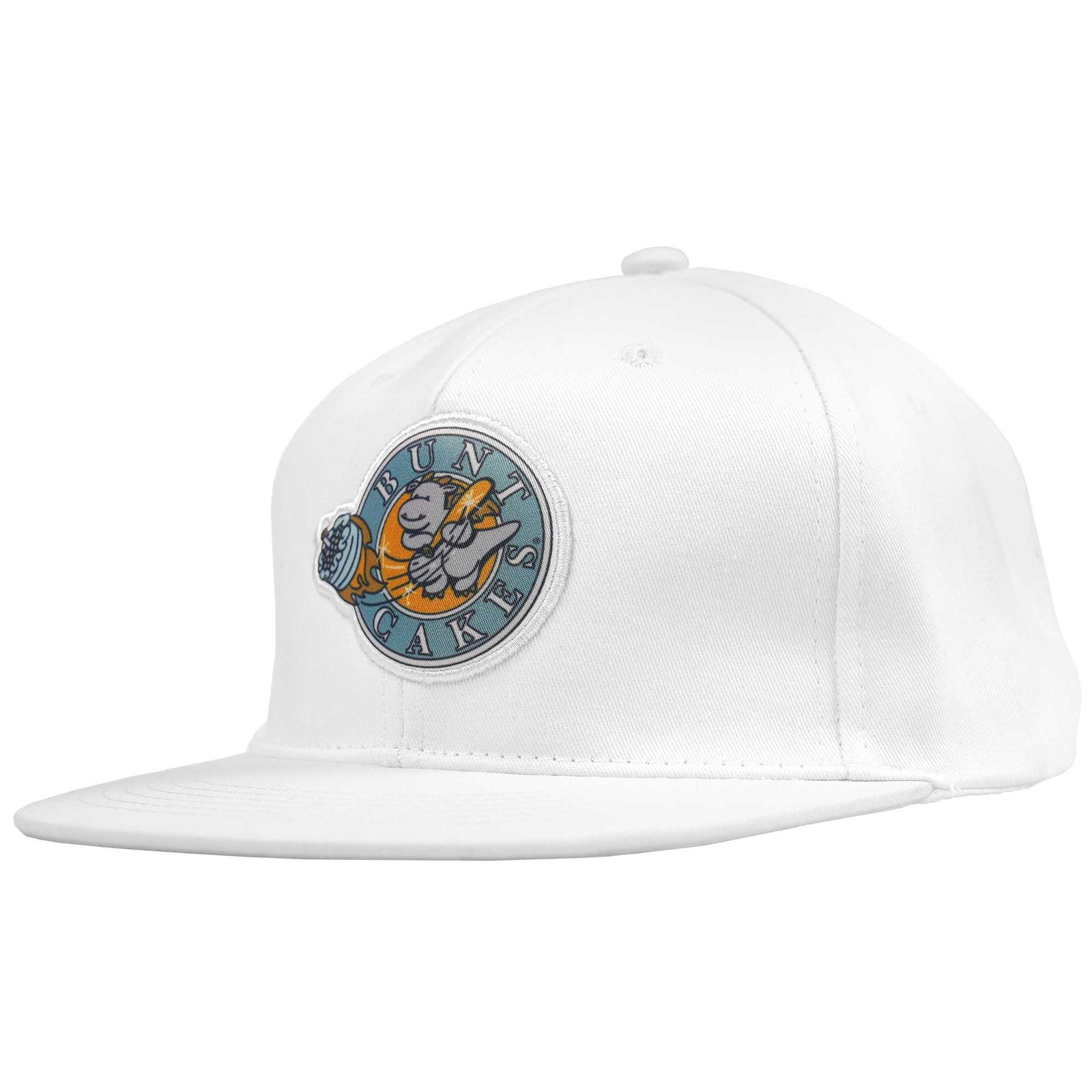 Custom White 3D Puff Embroidery Flat Embroidery Flat Eaves Sport Baseball Cap Design for Men/Women/Youth-White1