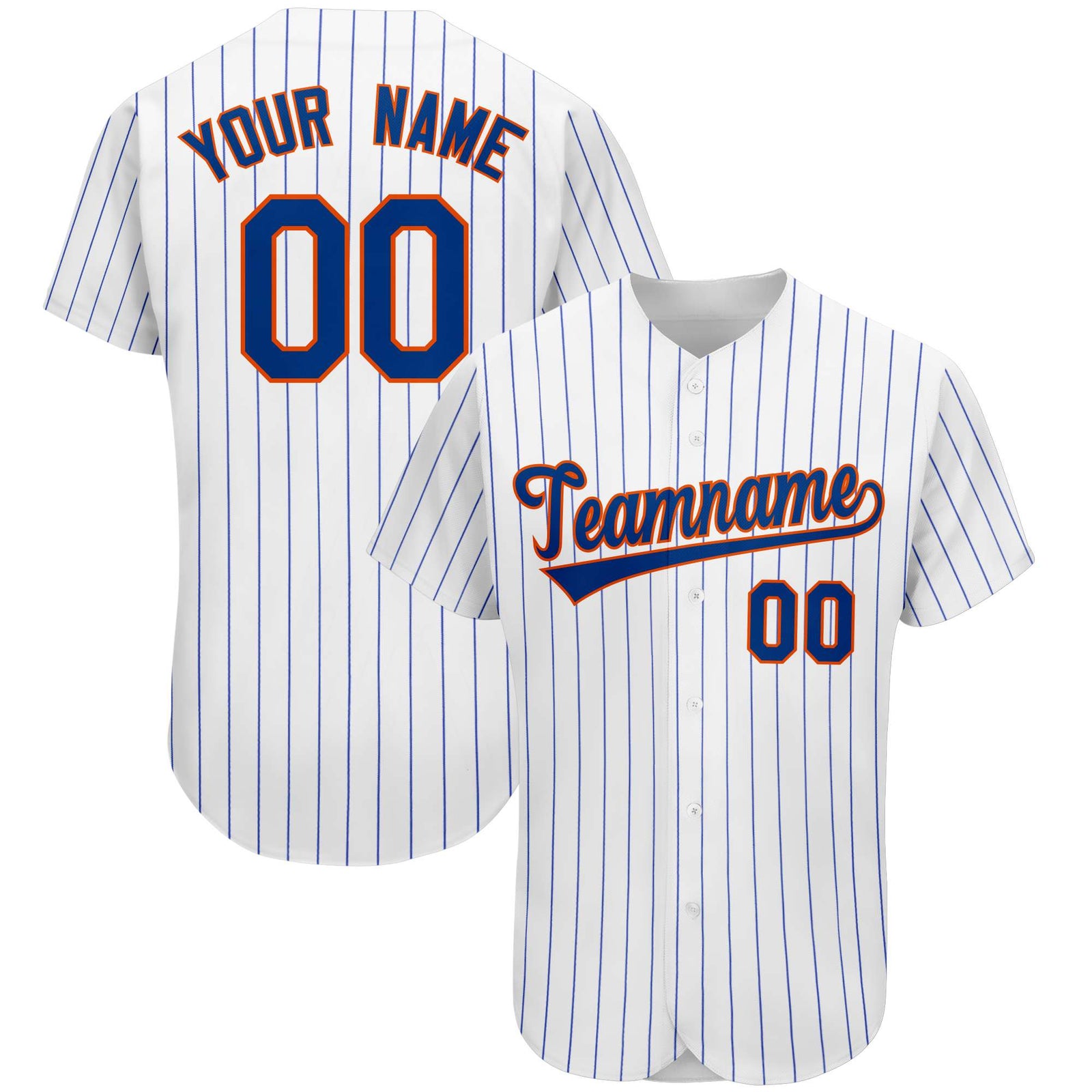 Custom Royal Team Classic Style Authentic Baseball Jersey