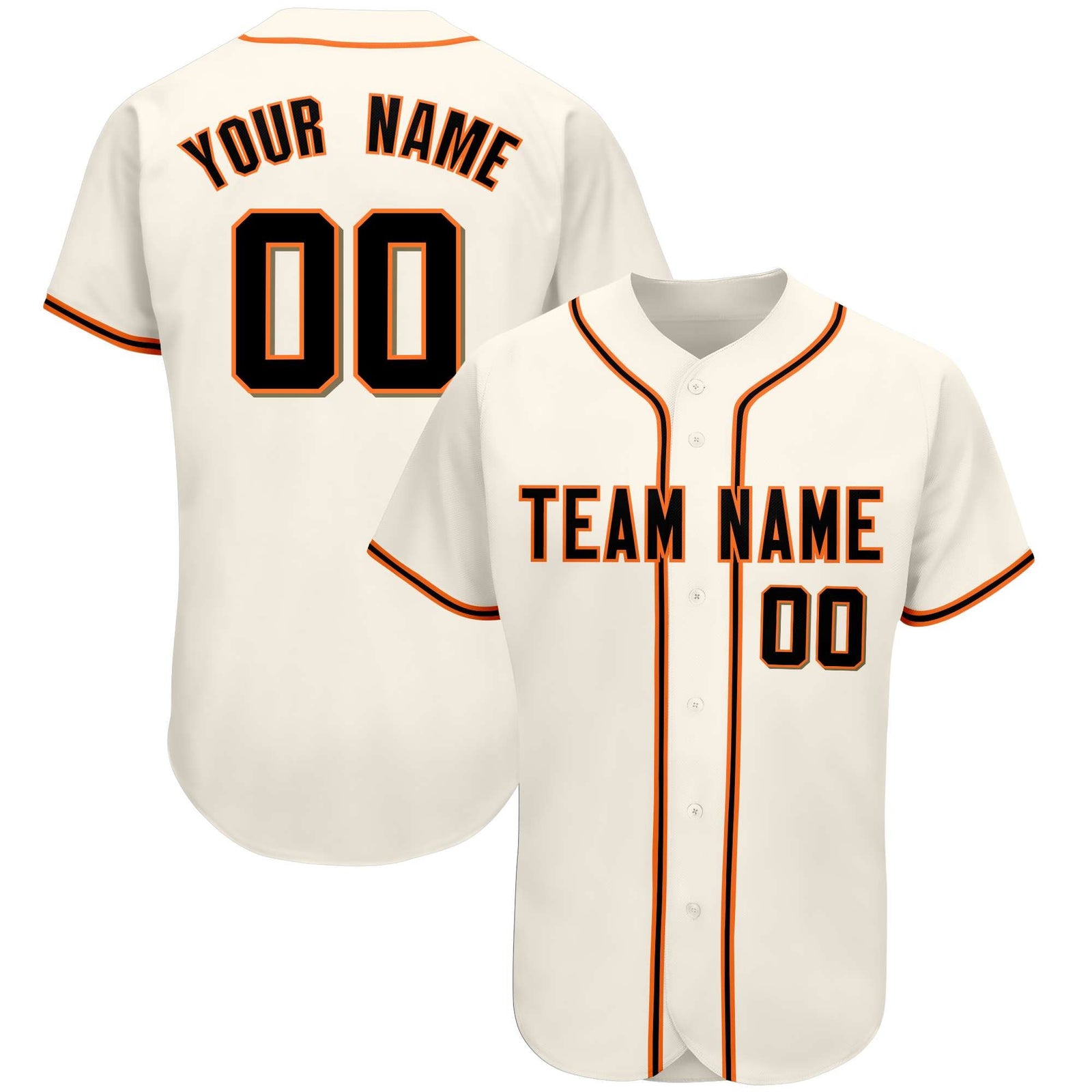 Custom Cream Team Classic Style Authentic Baseball Jersey