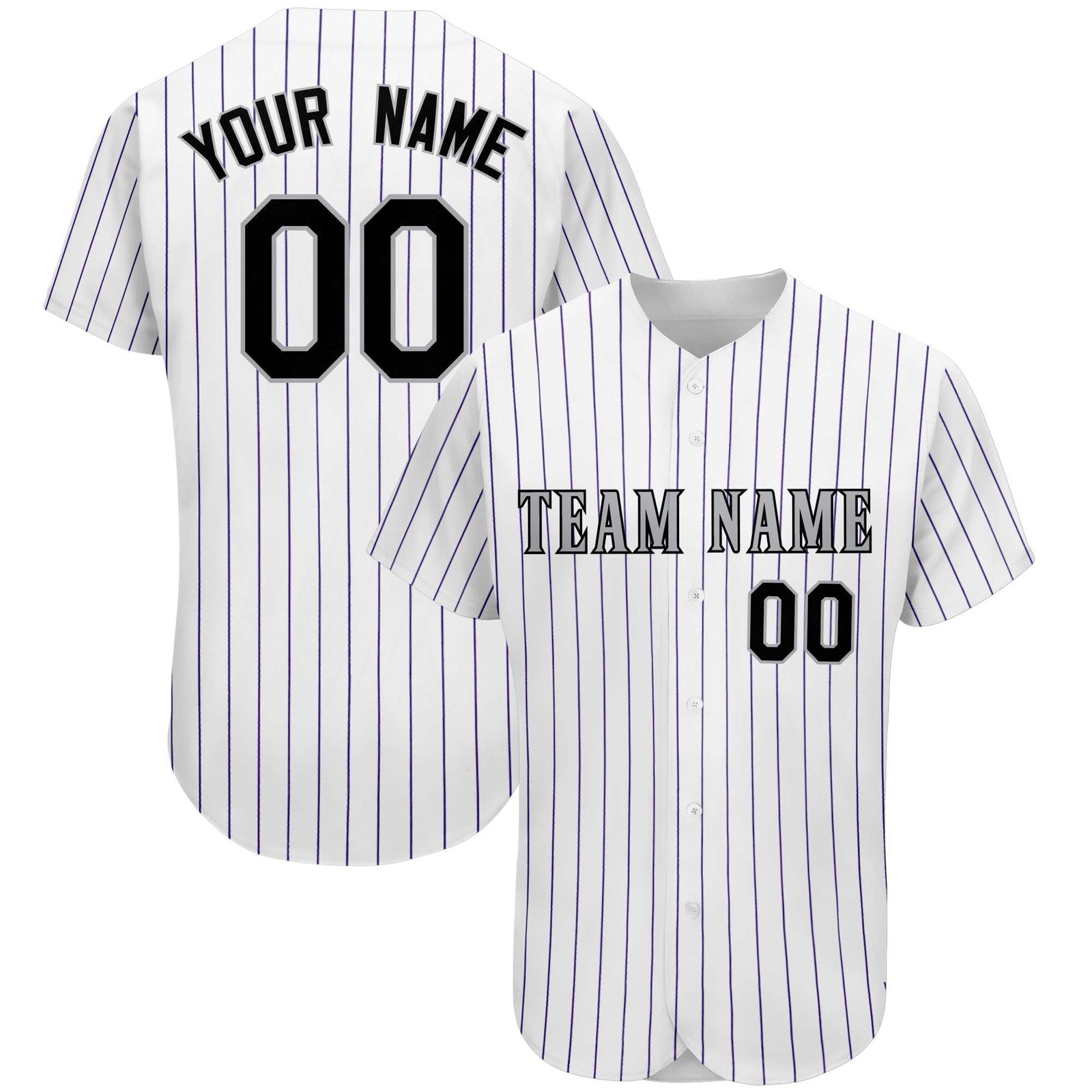 Custom Purple Team Classic Style Authentic Baseball Jersey
