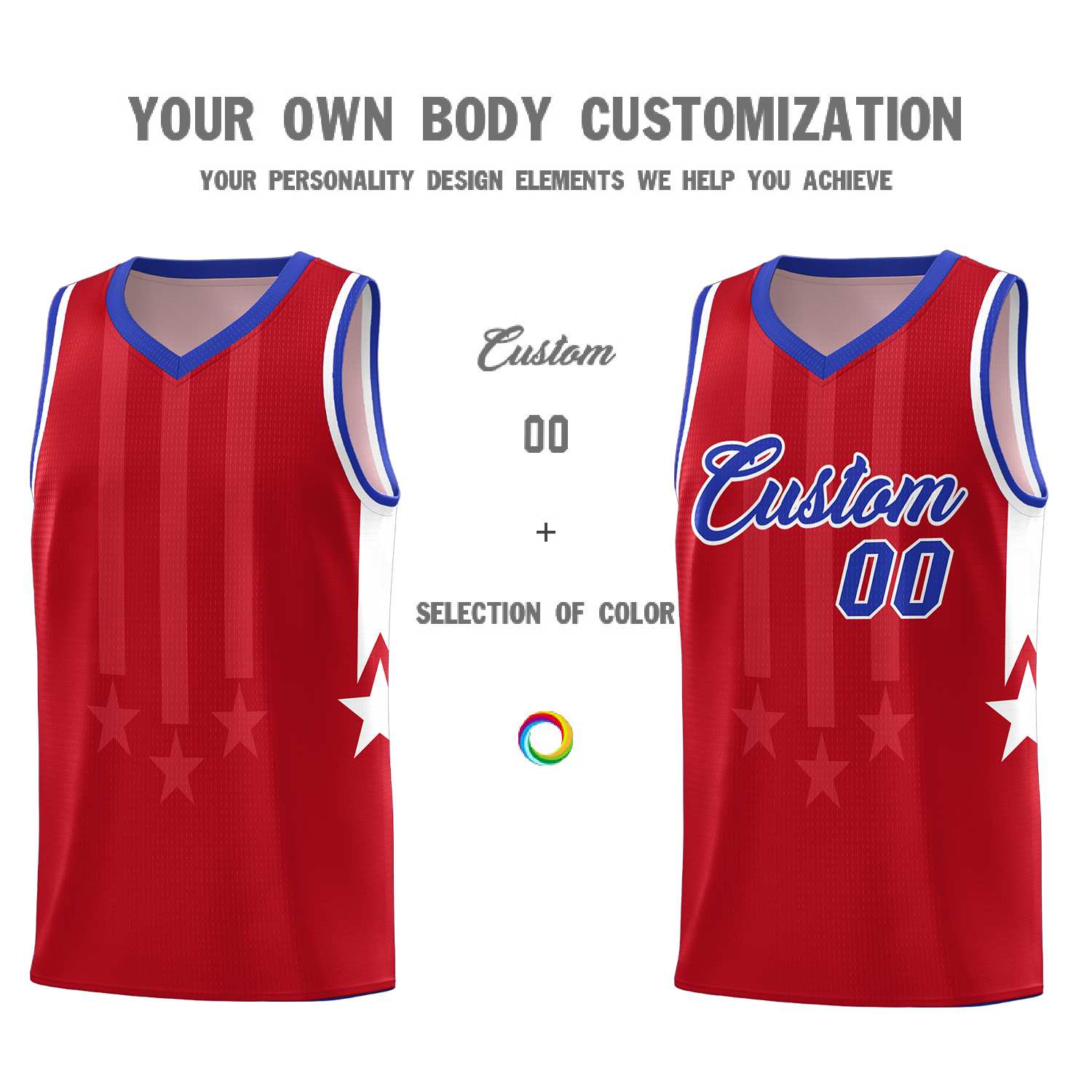 Custom Pink Royal and White Gradient Star Graffiti Pattern Sports Uniform Basketball Jersey