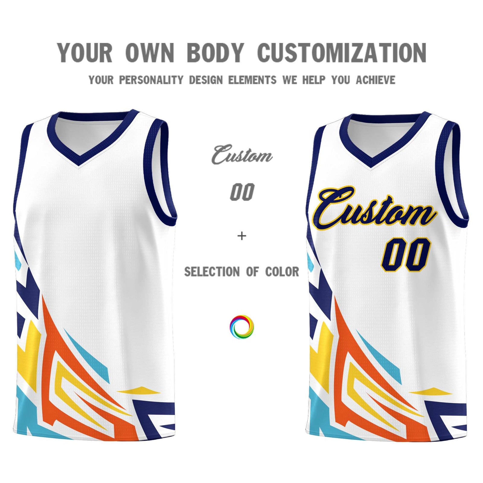 Custom White Gradient Graffiti Pattern Sports Uniform Basketball Jersey