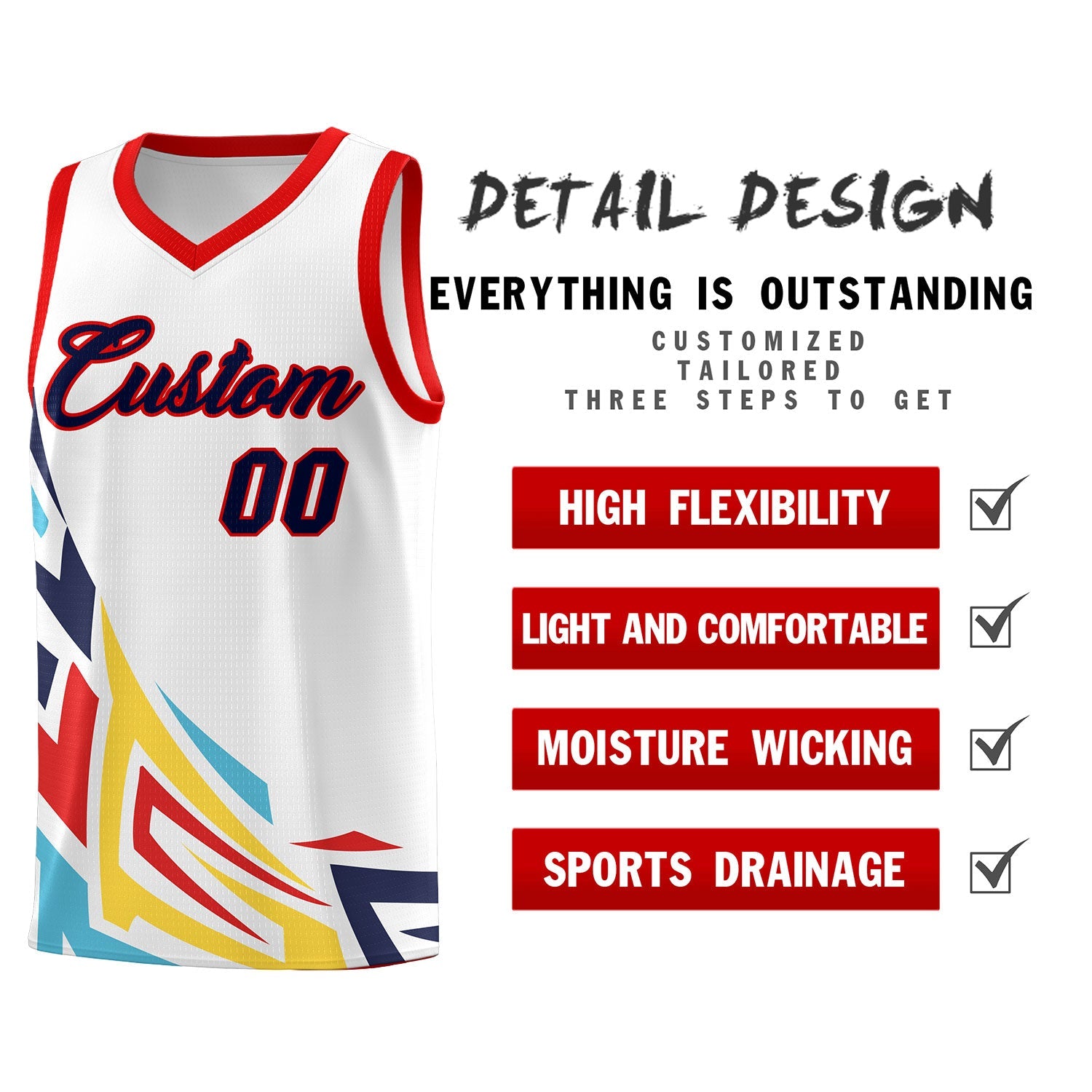 Custom White Gradient Graffiti Pattern Sports Uniform Basketball Jersey