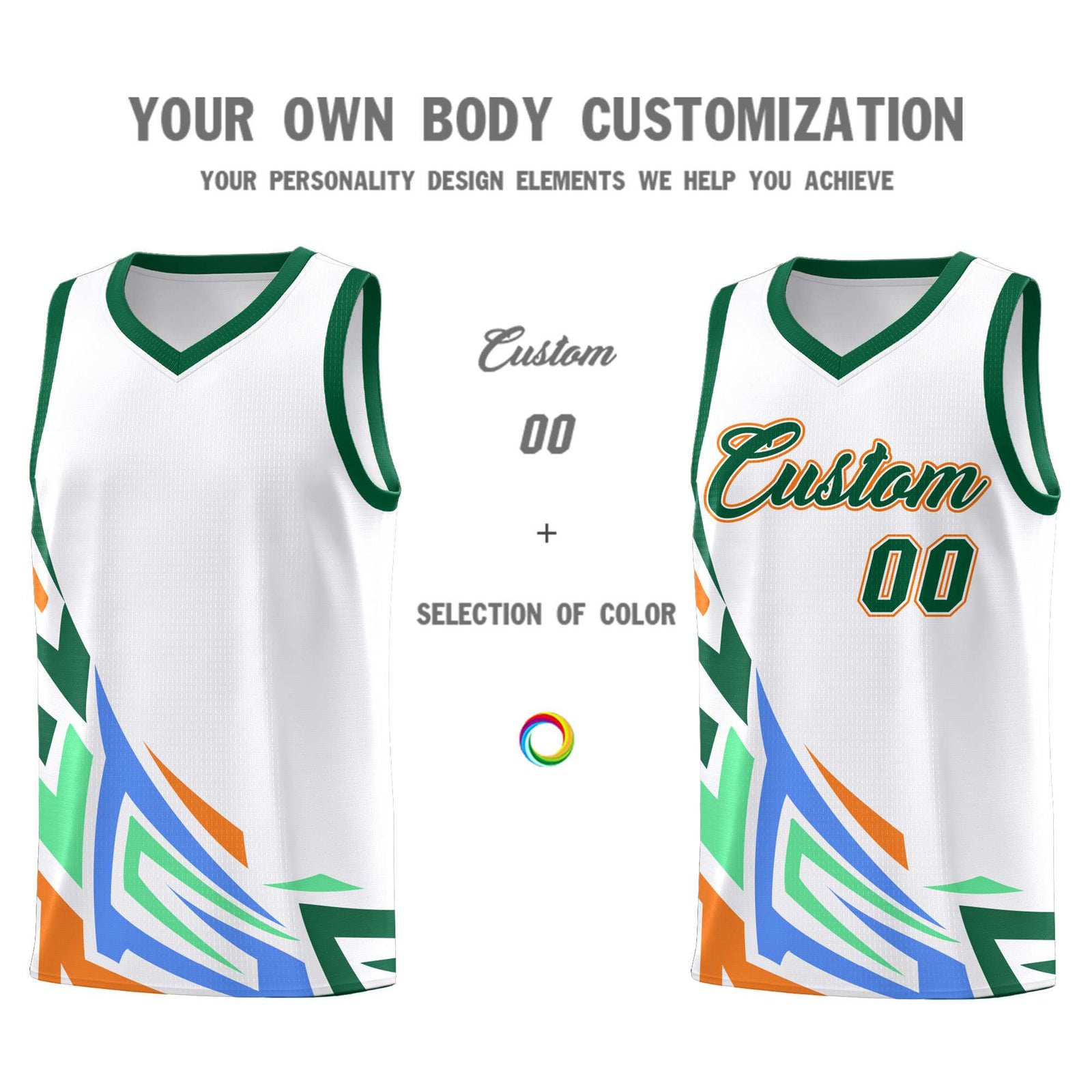 Custom White Gradient Graffiti Pattern Sports Uniform Basketball Jersey