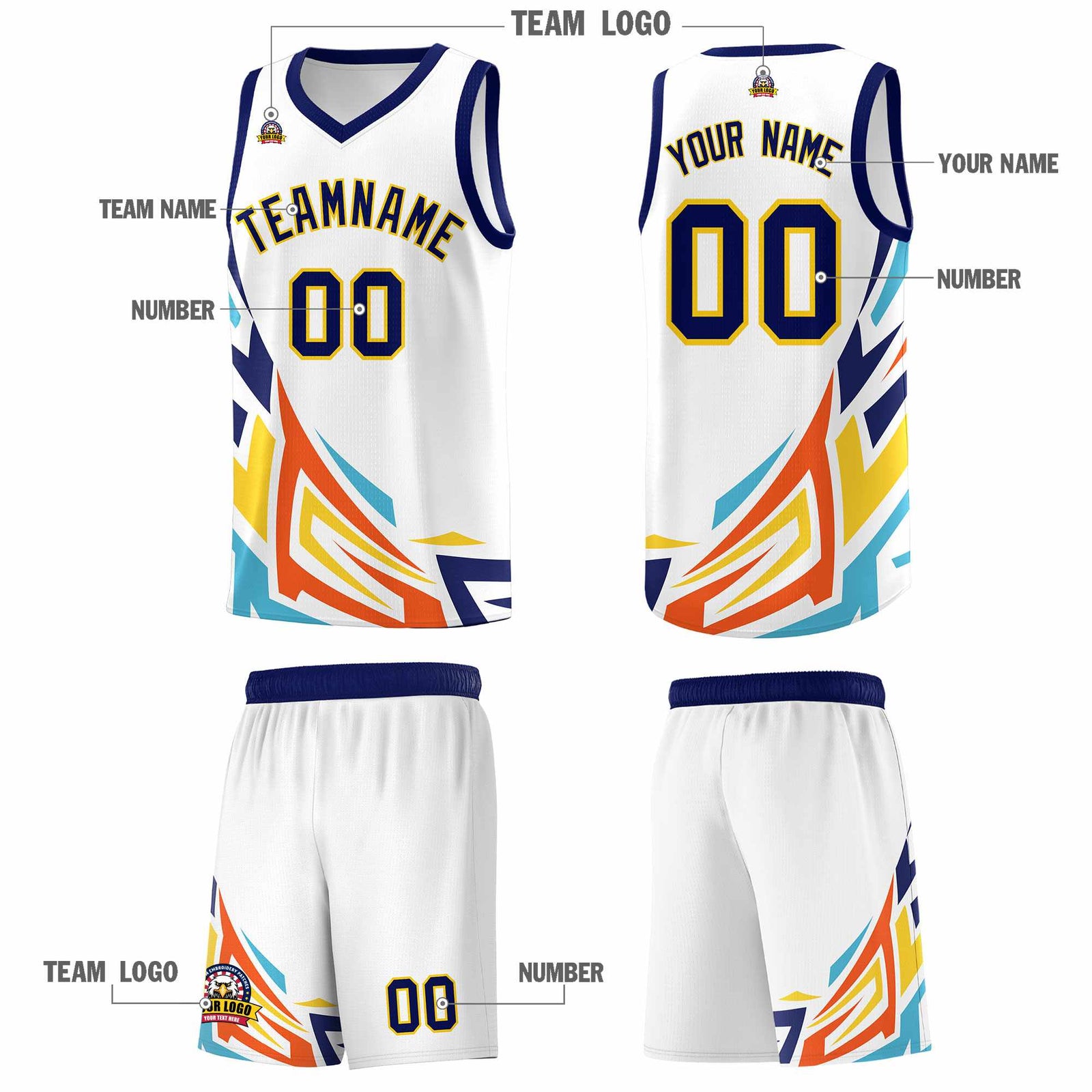 Custom White Gradient Graffiti Pattern Sports Uniform Basketball Jersey