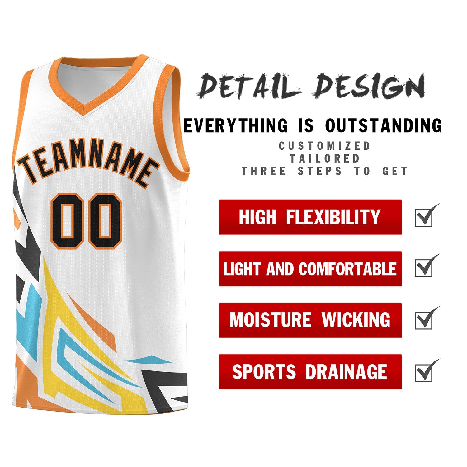 Custom White Gradient Graffiti Pattern Sports Uniform Basketball Jersey