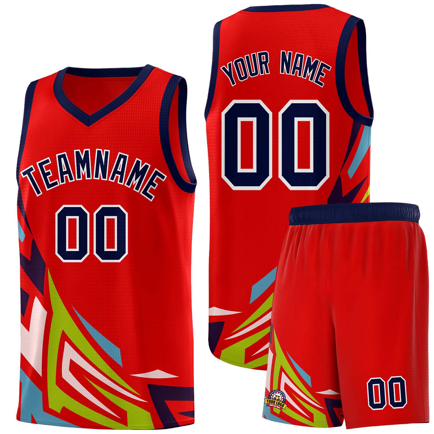 Custom Red Gradient Graffiti Pattern Sports Uniform Basketball Jersey