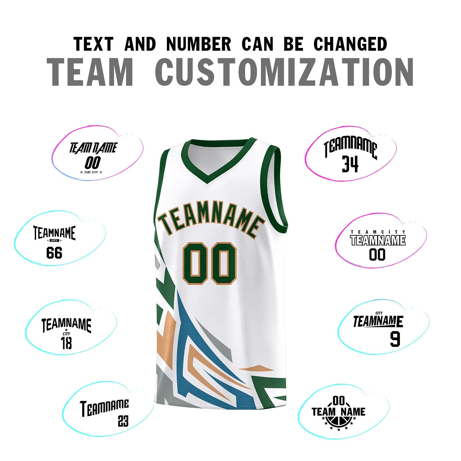 Custom White Gradient Graffiti Pattern Sports Uniform Basketball Jersey