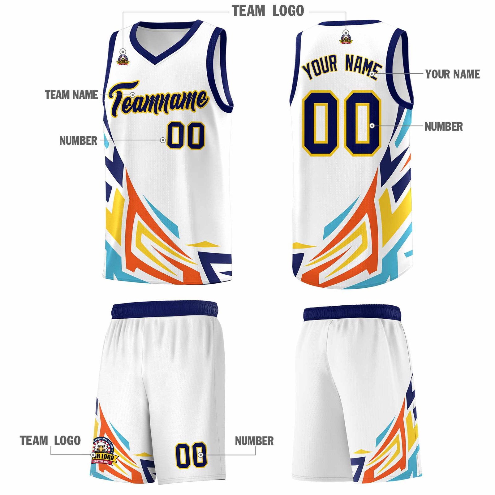 Custom White Gradient Graffiti Pattern Sports Uniform Basketball Jersey