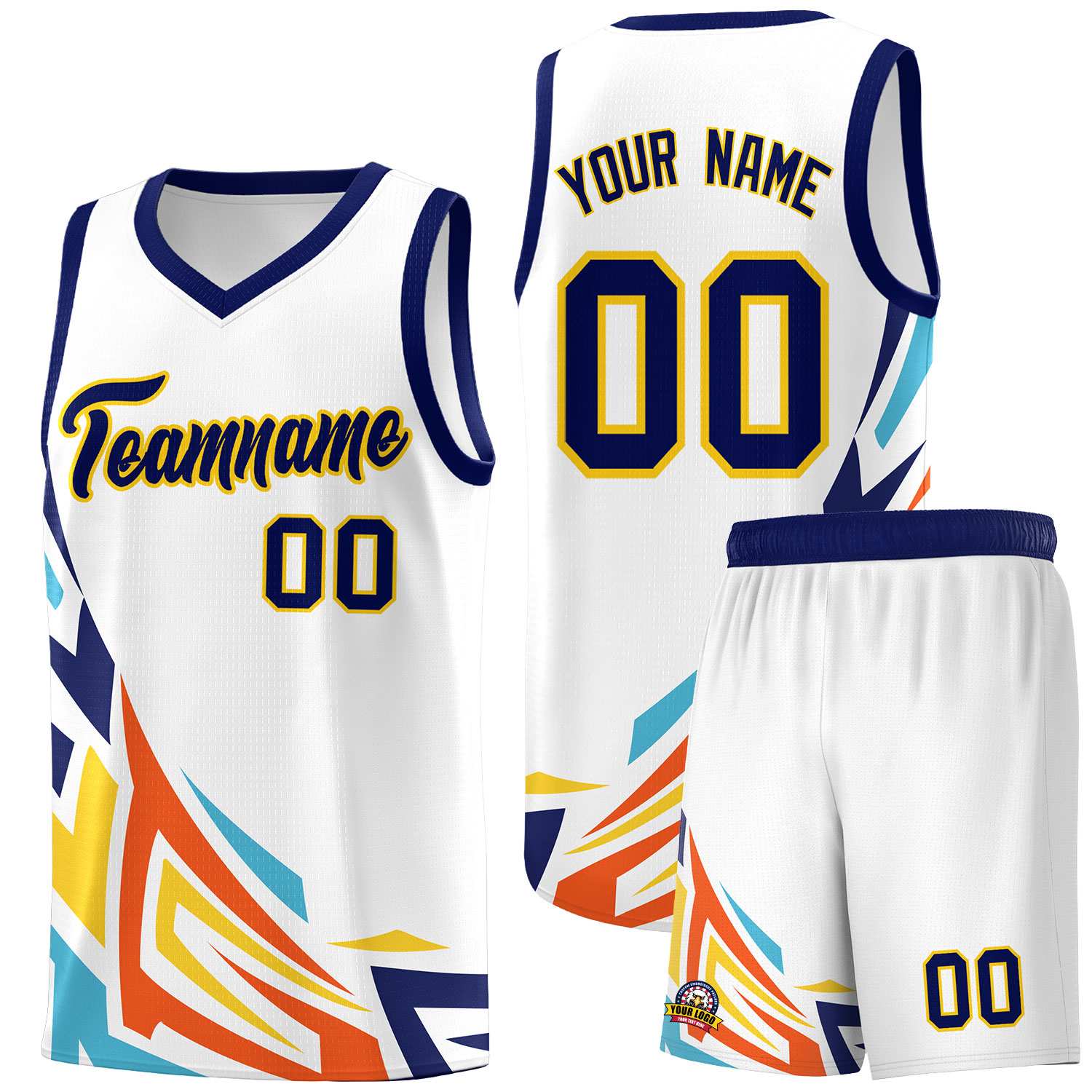 Custom White Gradient Graffiti Pattern Sports Uniform Basketball Jersey