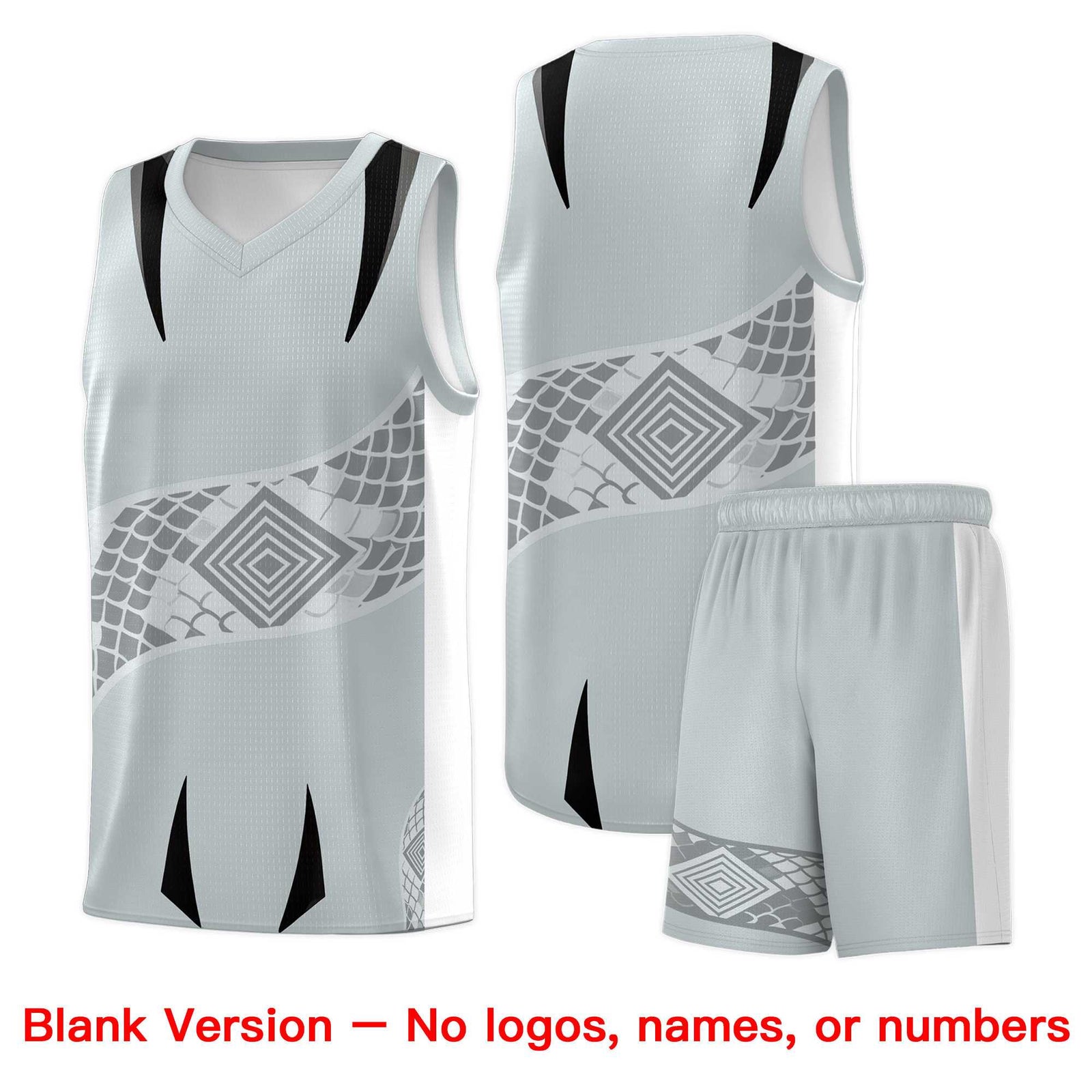 Custom White Black Snake Scale Venomous Fang for Leagues Graffiti Pattern Basketball Suit Jersey