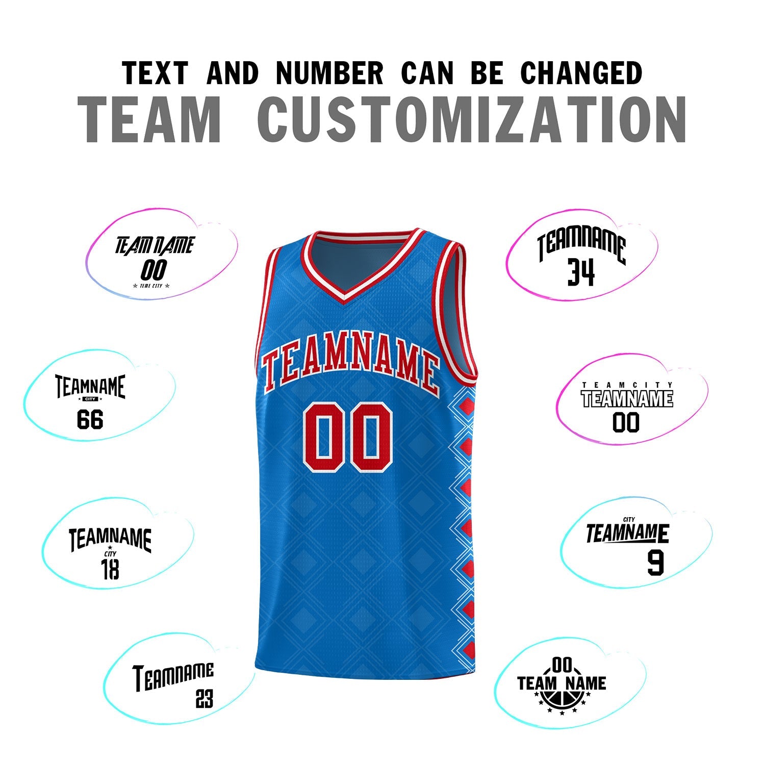 Custom Royal Side Blocks Sports Uniform Basketball Jersey