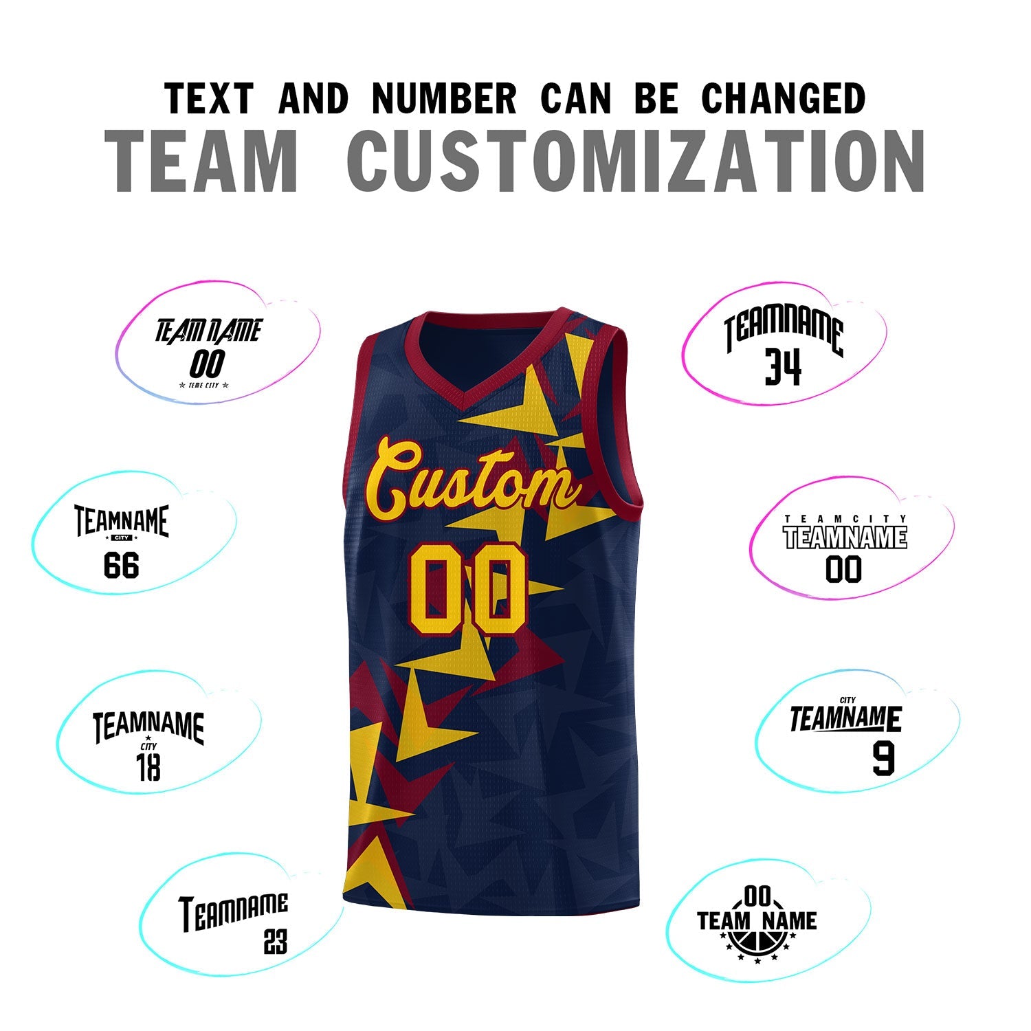 Custom Navy Boomerang Pattern Sets Basketball Jersey