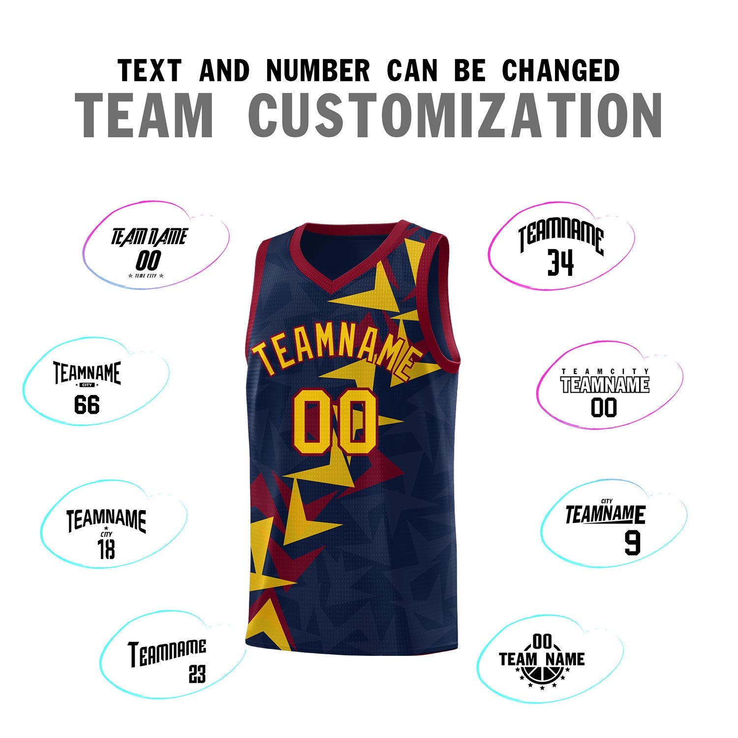 Custom Navy Boomerang Pattern Sets Basketball Jersey