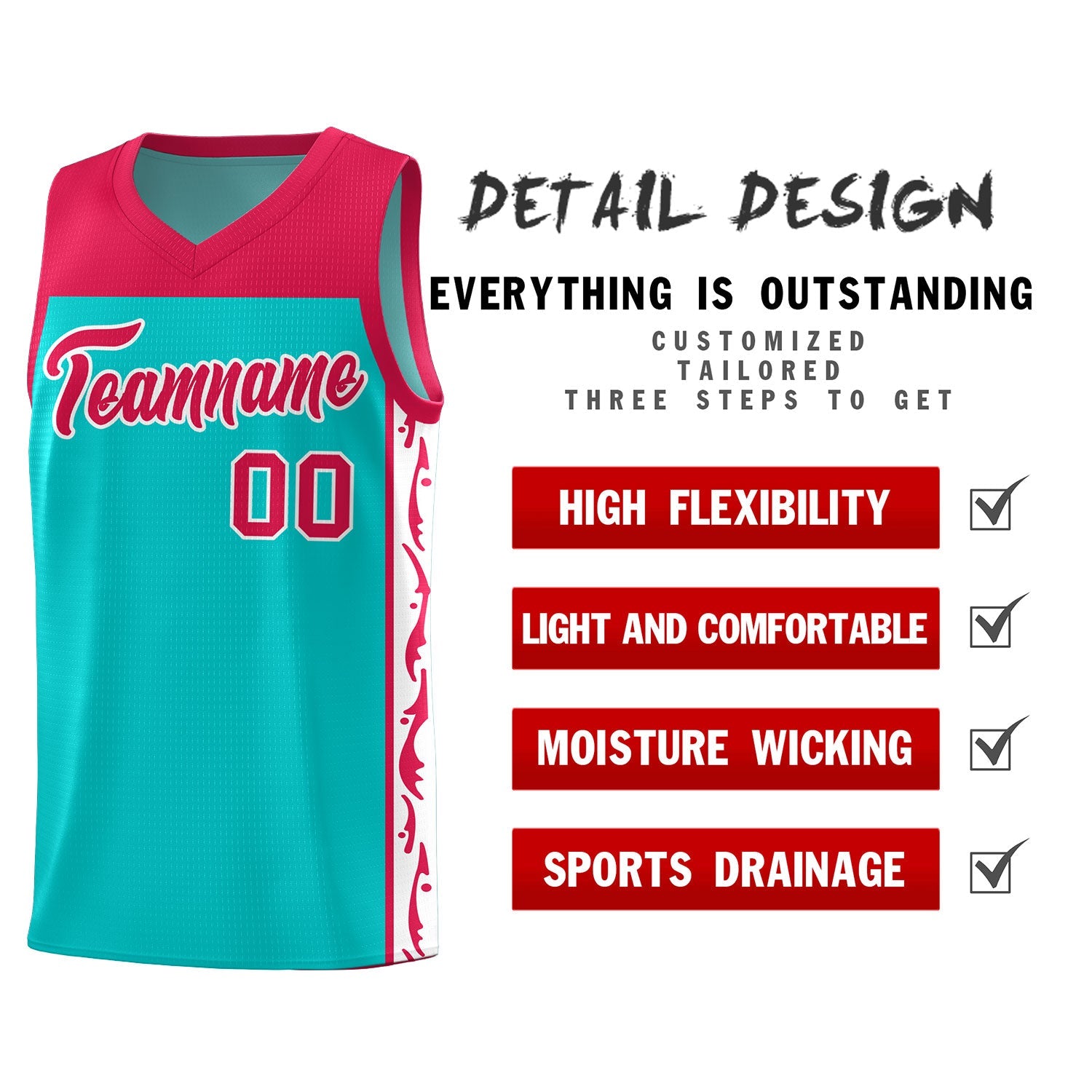 Custom Bright Green Side Pattern Sports Uniform Basketball Jersey