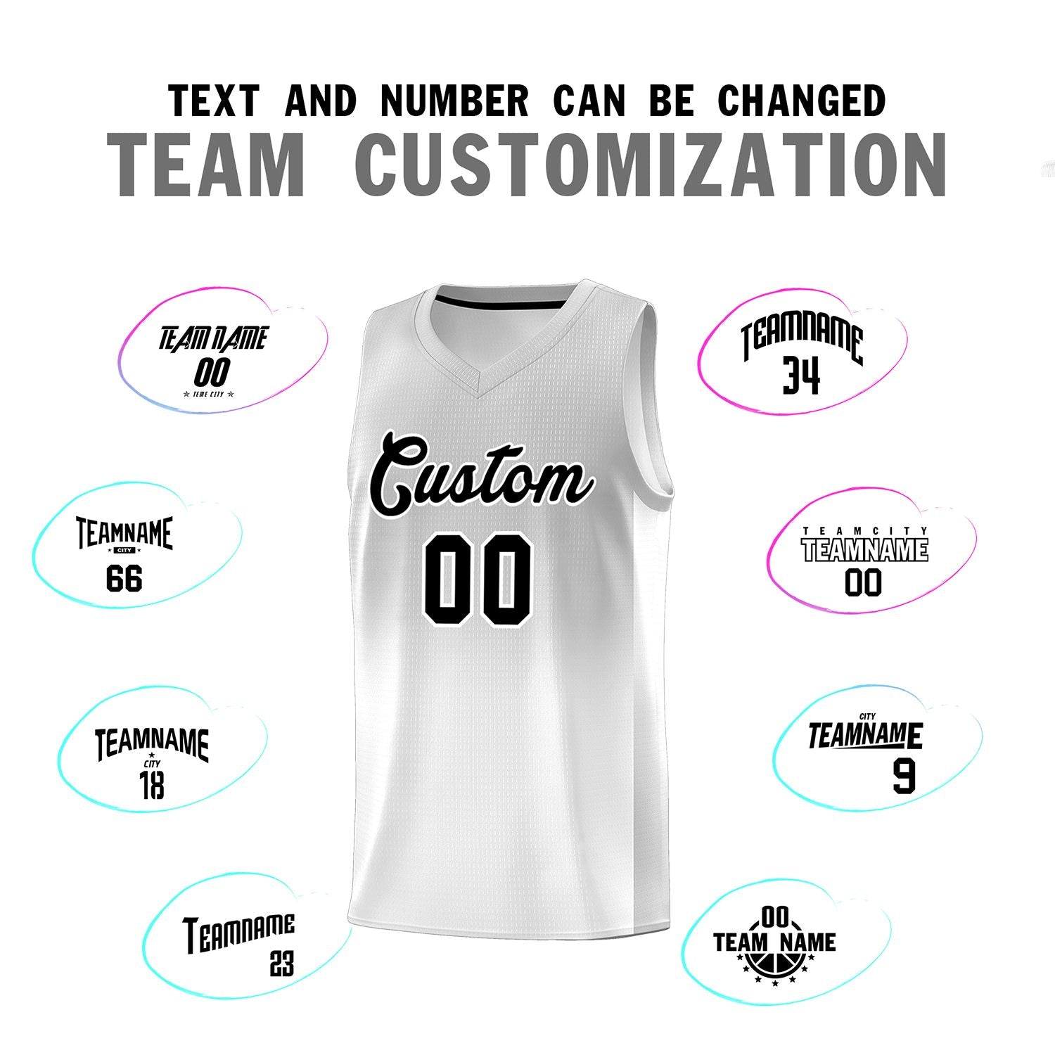 Custom Gray White Gradient Fashion Sets Sports Uniform Basketball Jersey