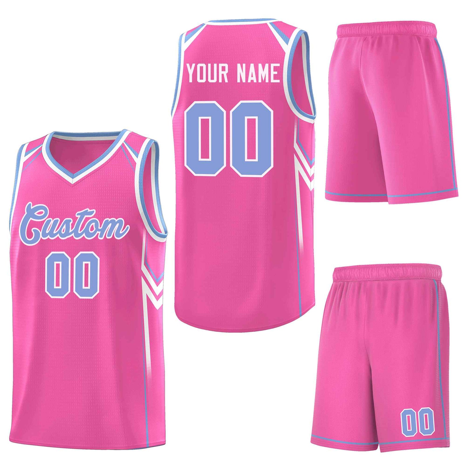 Custom Pink Arrow Graffiti Pattern Sports Uniform Basketball Jersey