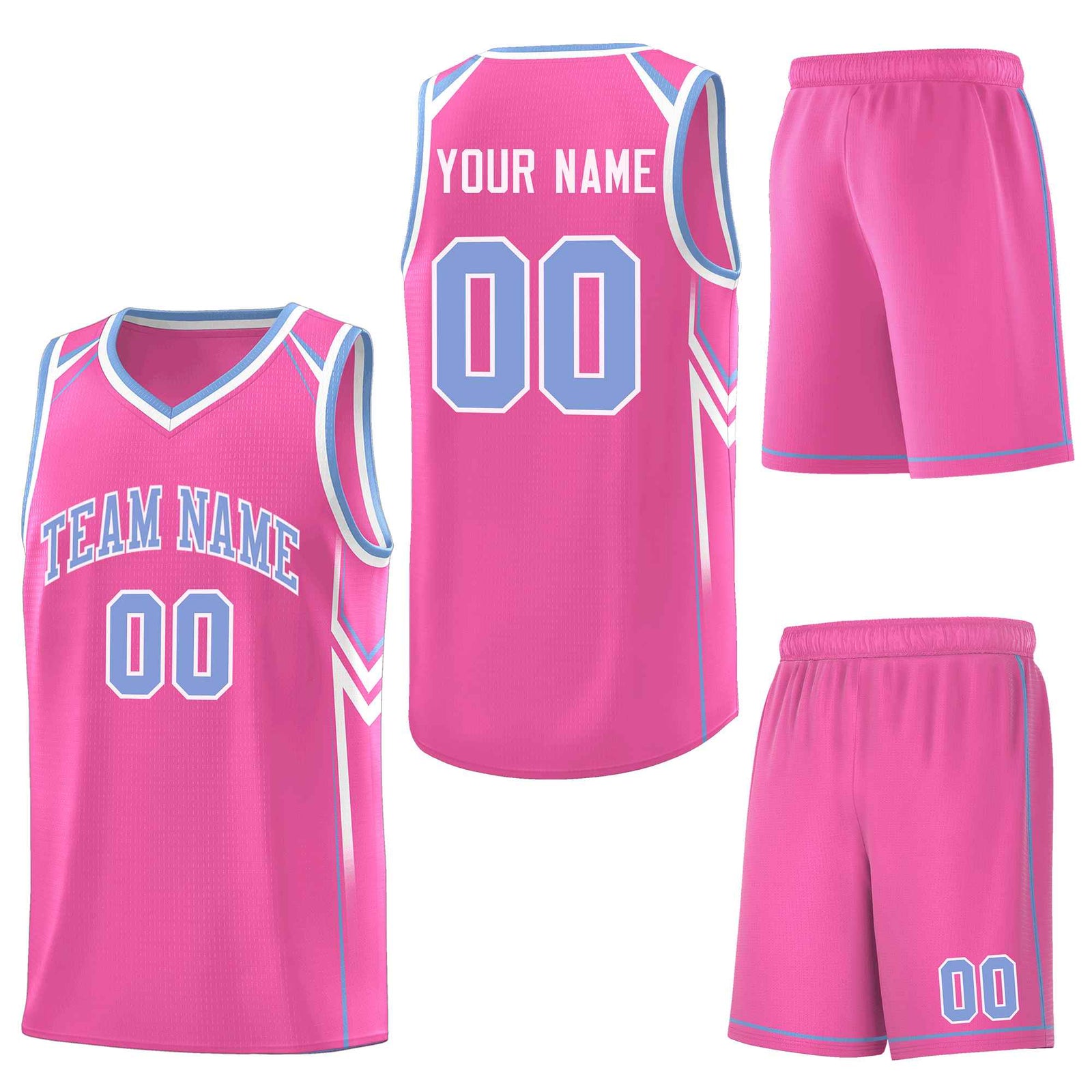 Custom Pink Arrow Graffiti Pattern Sports Uniform Basketball Jersey