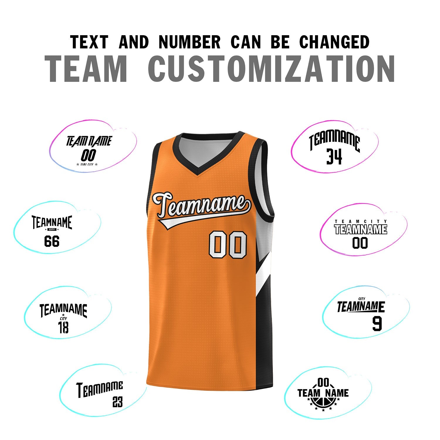 Custom Gold Orange Black Side Design Sets Sports Uniform Basketball Jersey