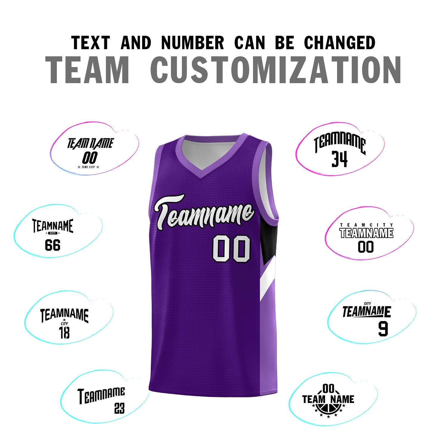 Custom Purple Light Purple Side Design Sets Sports Uniform Basketball Jersey