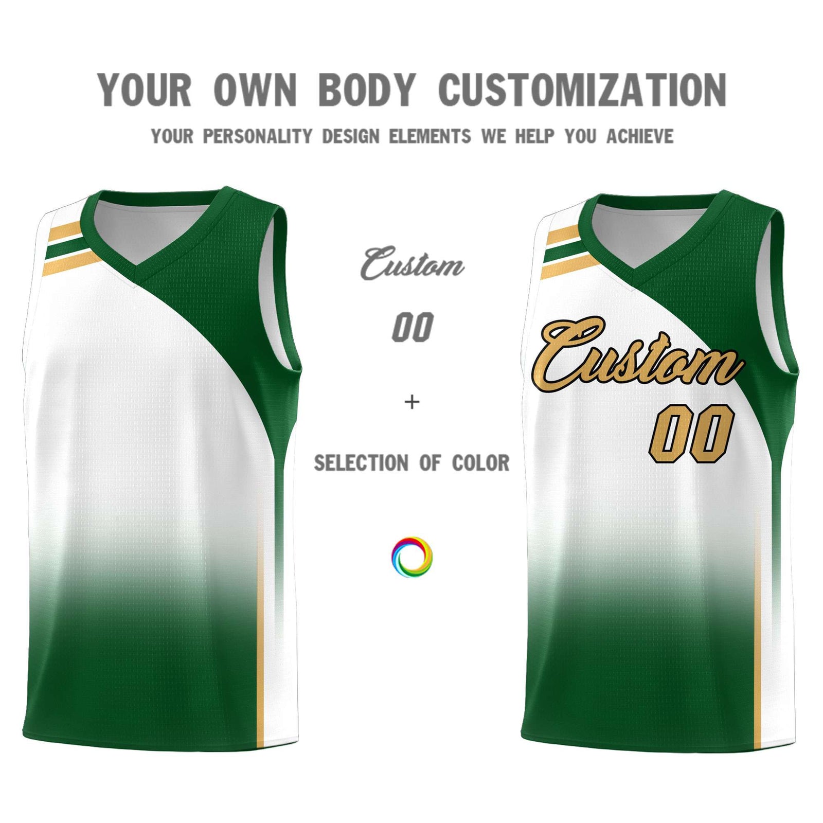Custom White Teal Gradient Fashion Sets Sports Uniform Basketball Jersey