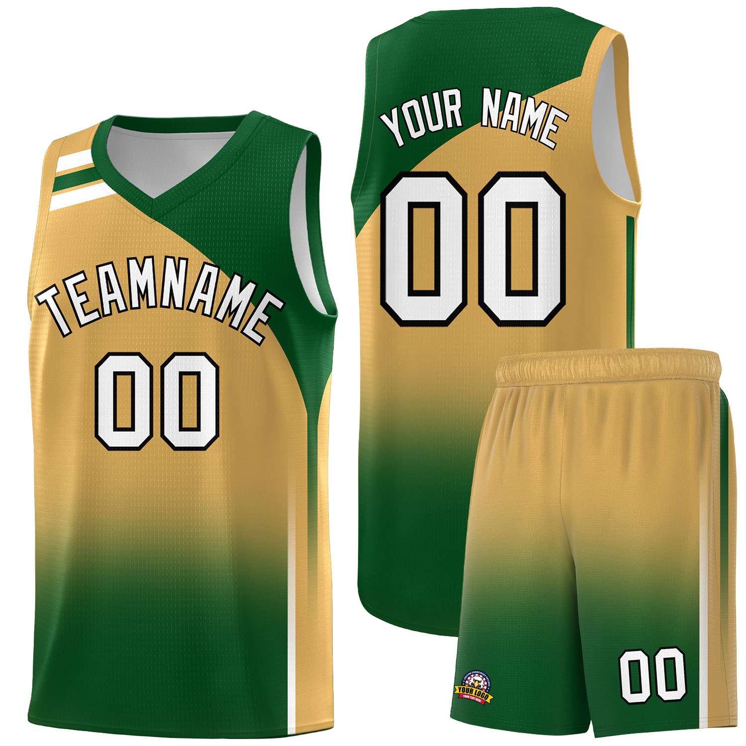Custom Buckskin Brown Teal Gradient Fashion Sets Sports Uniform Basketball Jersey