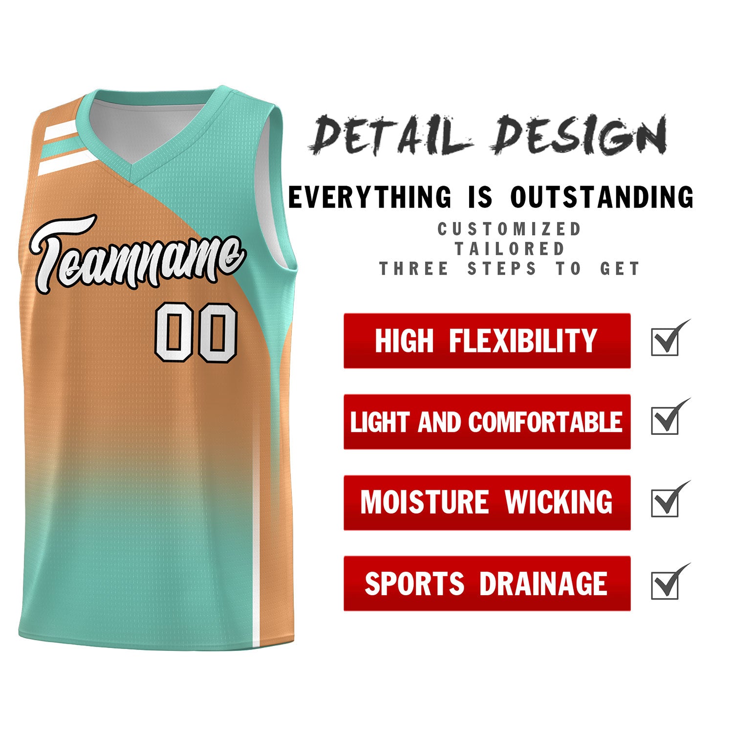 Custom Buckskin Brown Bright Green Gradient Fashion Sets Sports Uniform Basketball Jersey