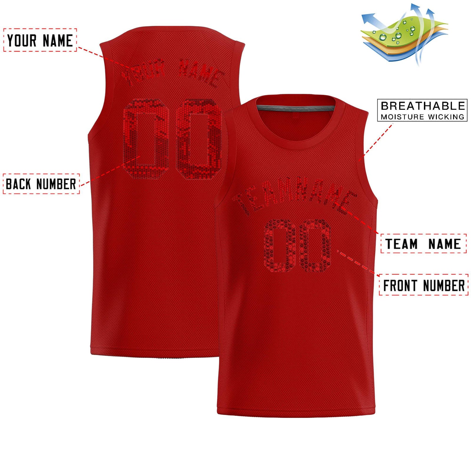Custom Orange Sequined Tops Athletic Basketball Jersey
