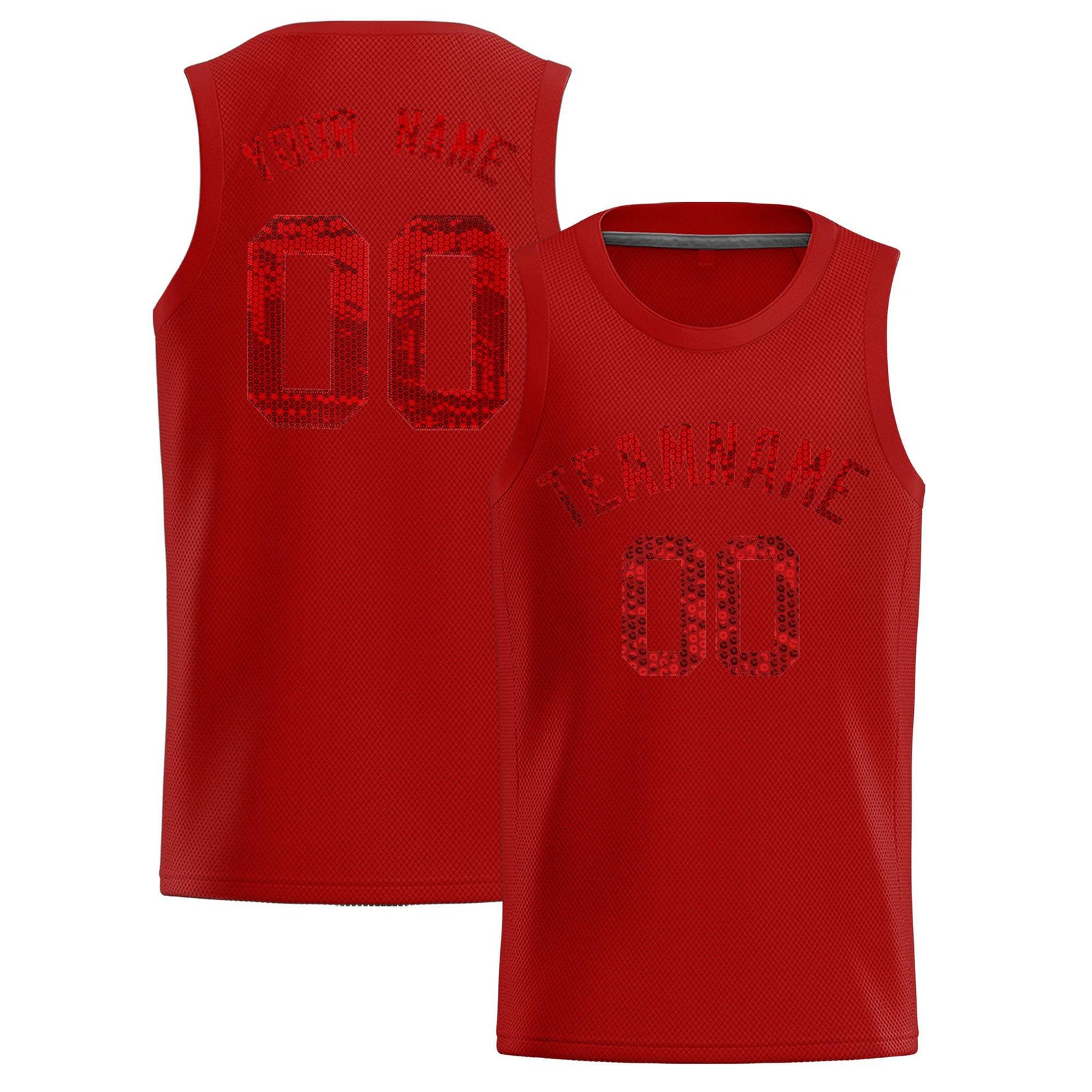 Custom Orange Sequined Tops Athletic Basketball Jersey