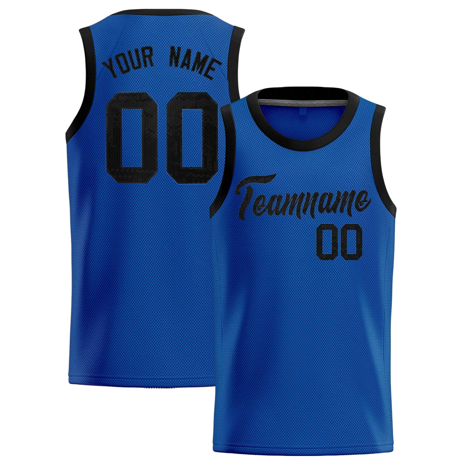 Custom Royal Sequined Tops Athletic Basketball Jersey