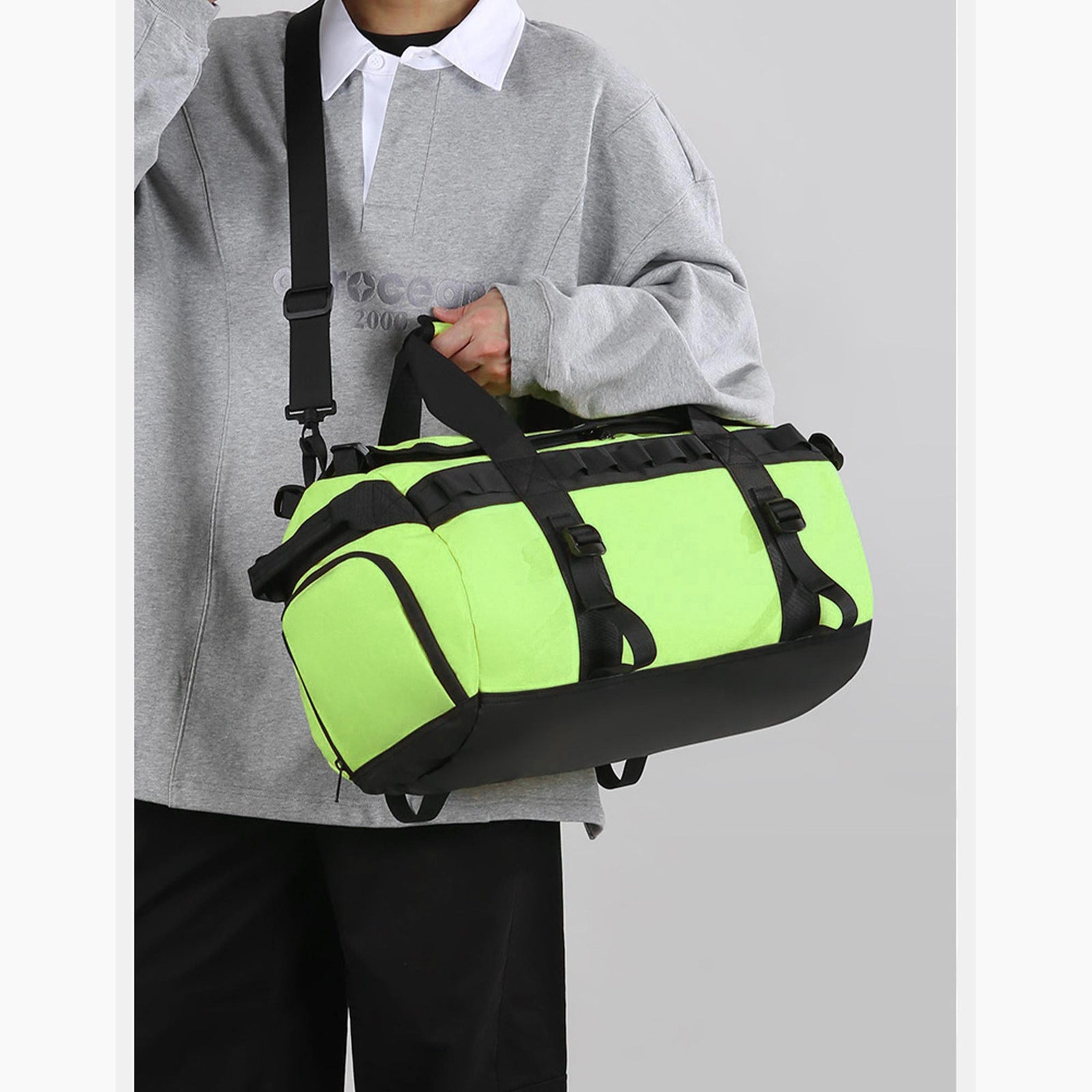 Waterproof Camping Duffel Bag – Outdoor Travel Storage Bag with Wet Dry Compartment