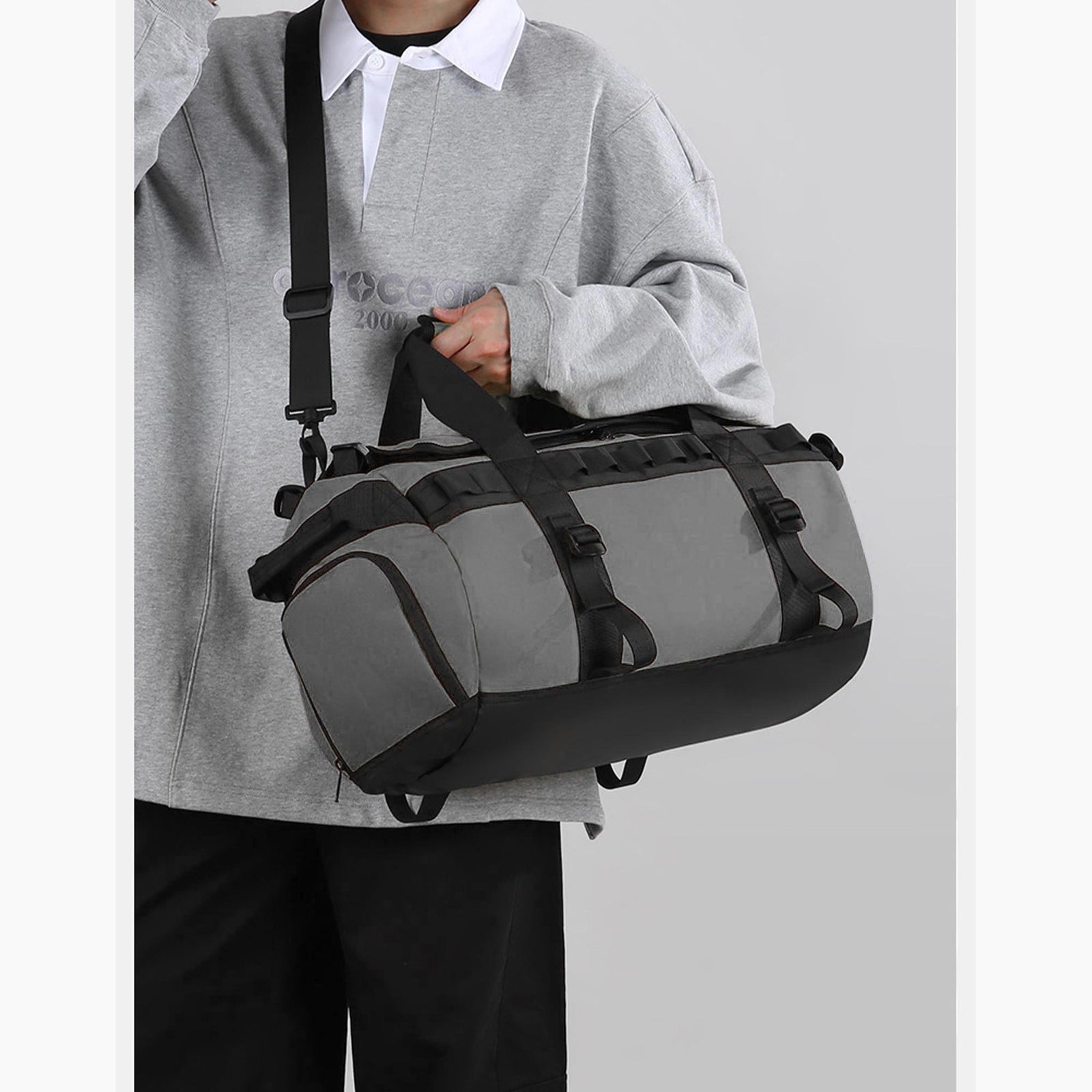 Waterproof Camping Duffel Bag – Outdoor Travel Storage Bag with Wet Dry Compartment