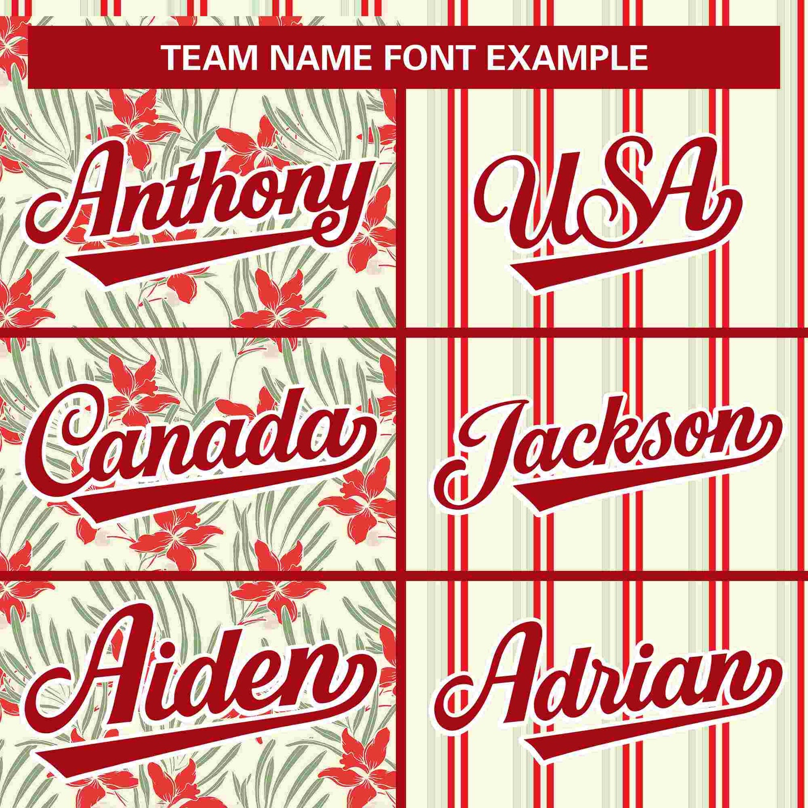 Custom Khaki Red-Green Hawaii Tropical Flower Stripe Fashion Baseball Jersey