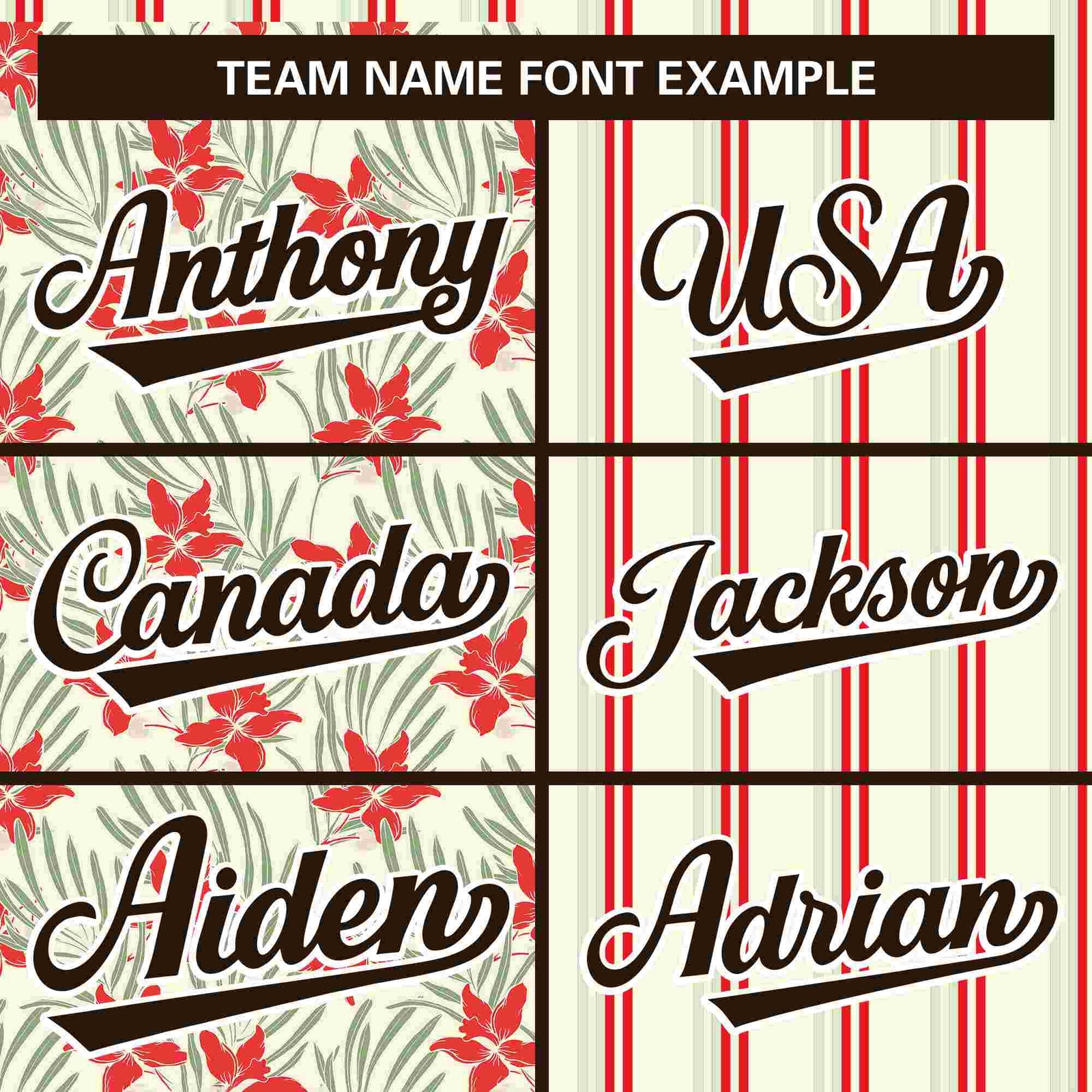 Custom Khaki Red-Green Hawaii Tropical Flower Stripe Fashion Baseball Jersey