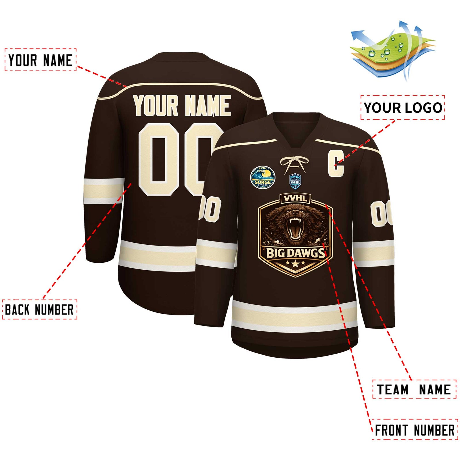VVHL S11 Big dawgs Hockey Jersey
