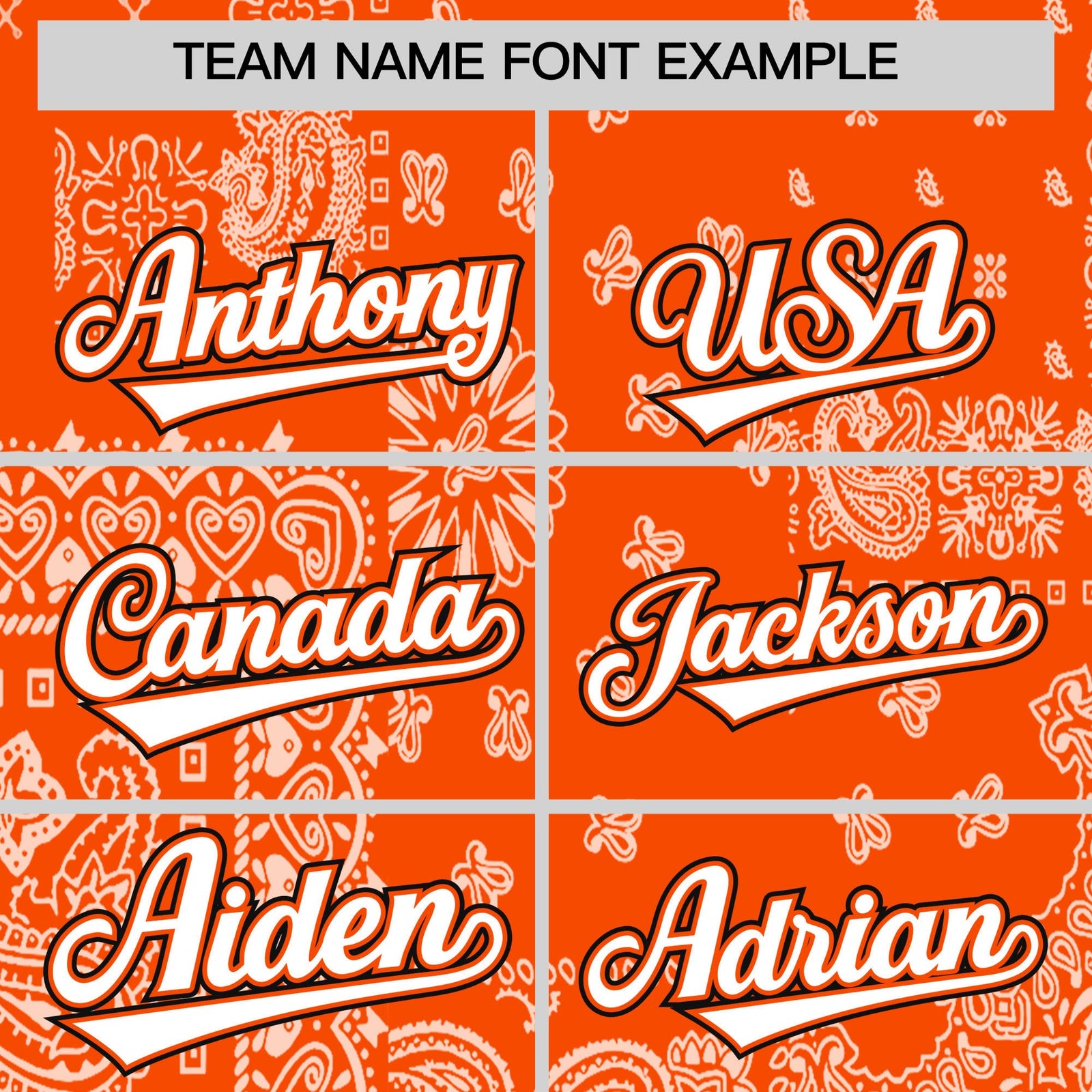 Custom Black Orange White Cashew Flower Graffiti Pattern V-Neck Hockey Jersey| KXKSHOP