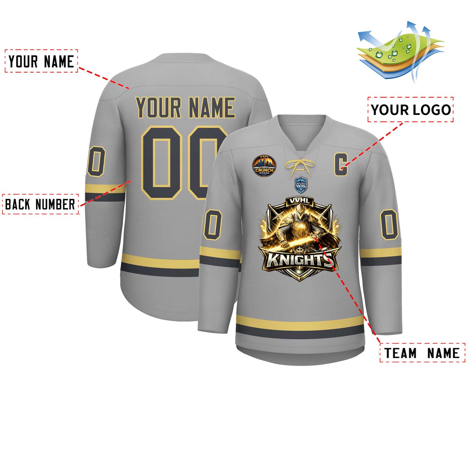 VVHL S10 KNIGHTS Hockey Jersey