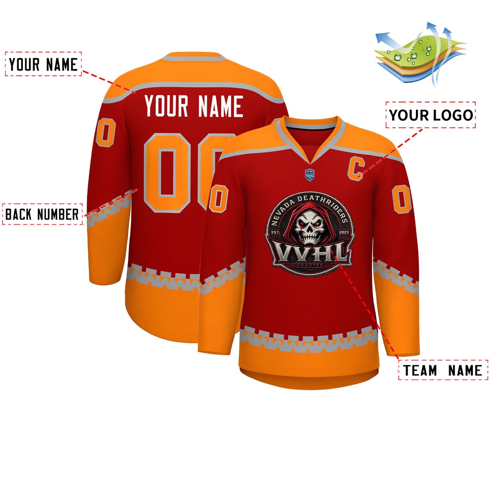 VVHL S10 NEVADA DEATHRIDERS Hockey Jersey