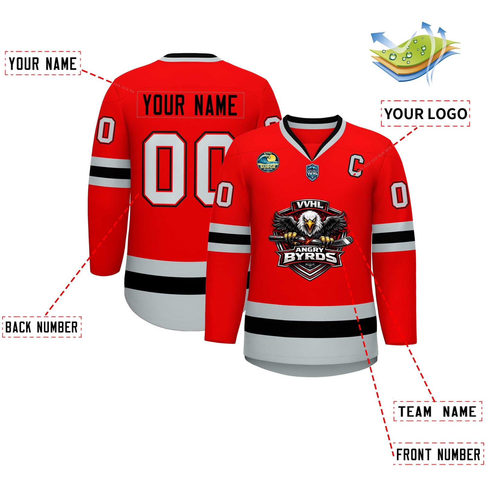 VVHL S11 Angry Byrds Hockey Jersey