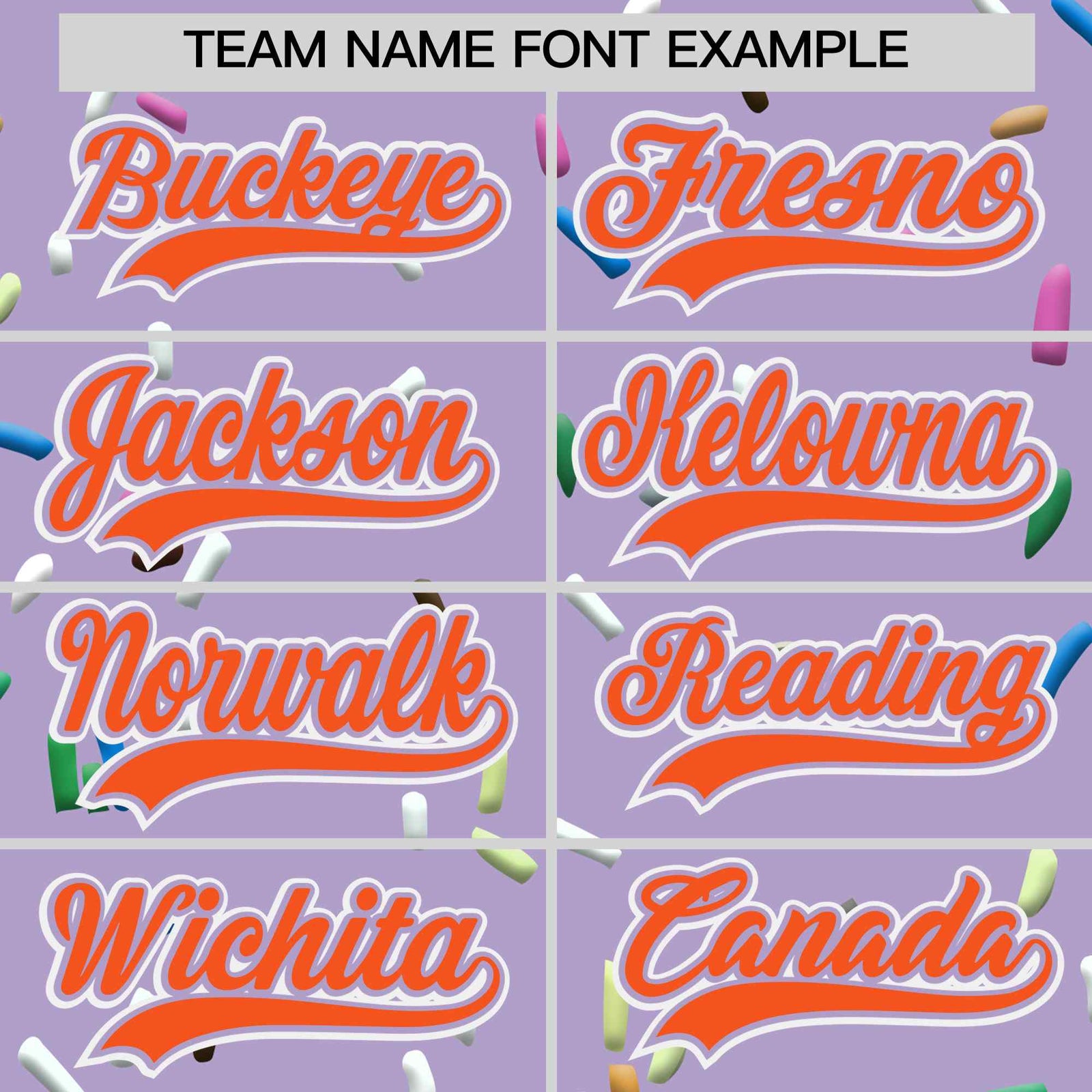 Custom Light Purple Orange Ice Cream Pattern Personalized V-Neck Hockey Jersey