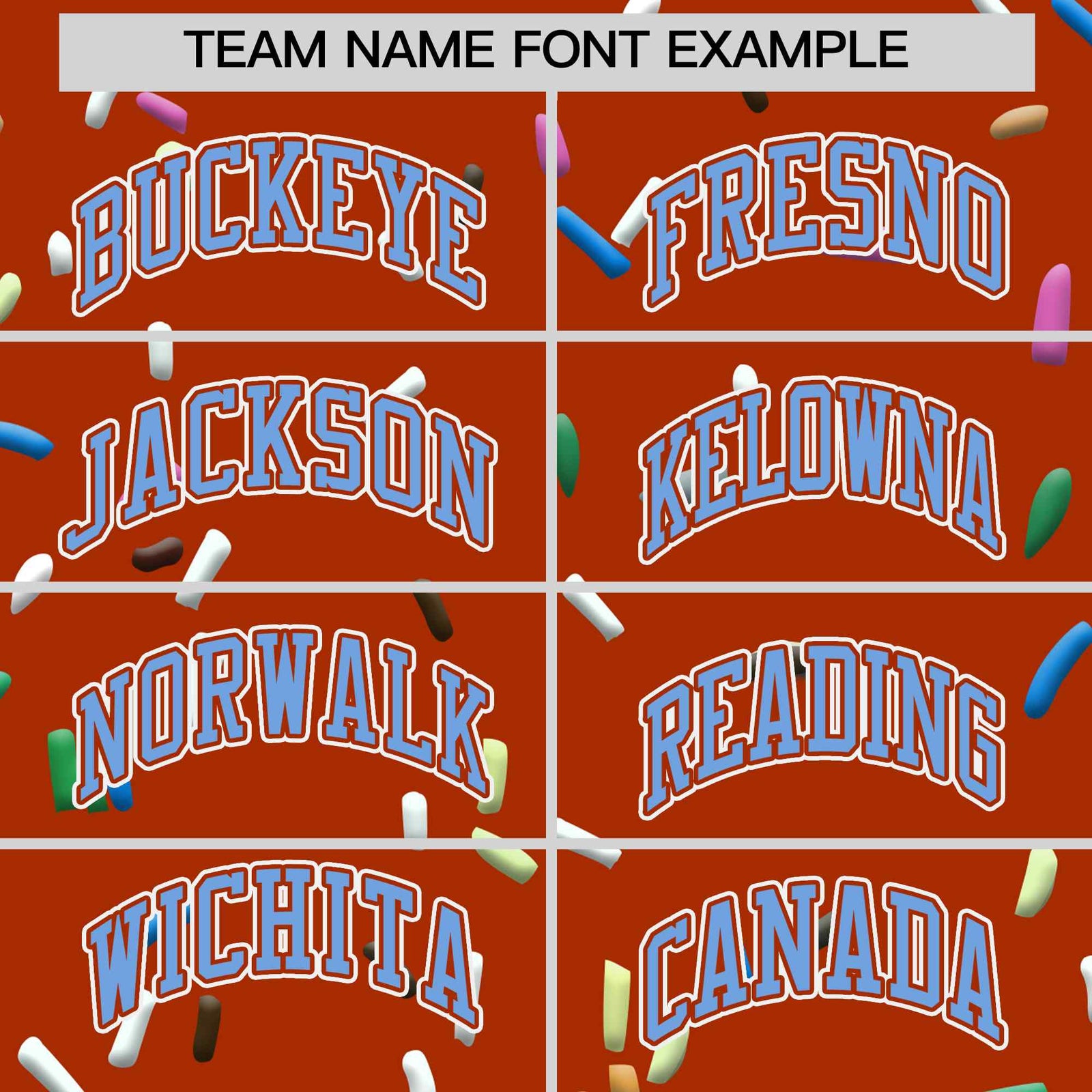 Custom Dark Orange Light Blue Ice Cream Pattern Personalized V-Neck Hockey Jersey