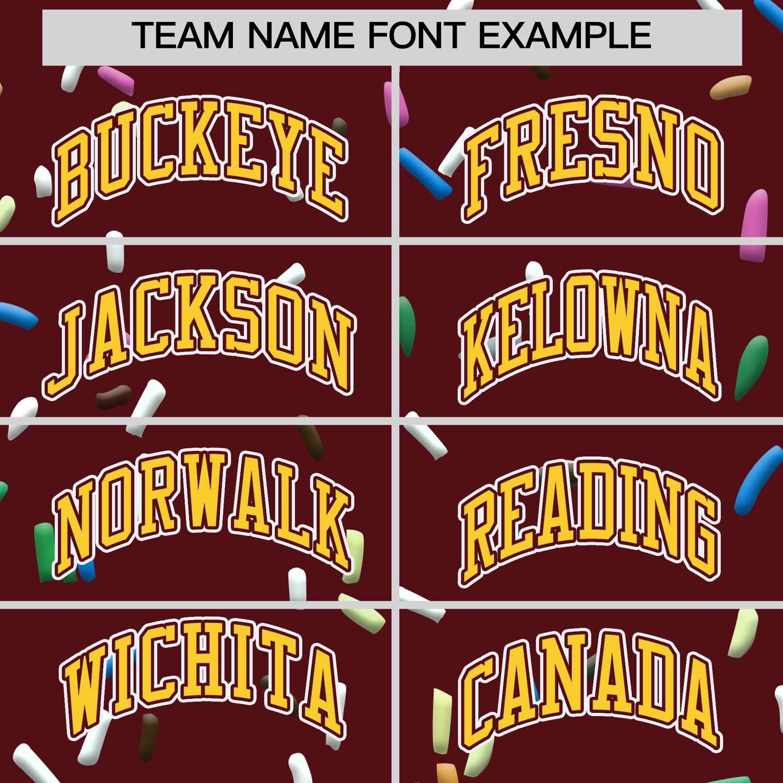 Custom Burgundy Gold Ice Cream Pattern Personalized V-Neck Hockey Jersey