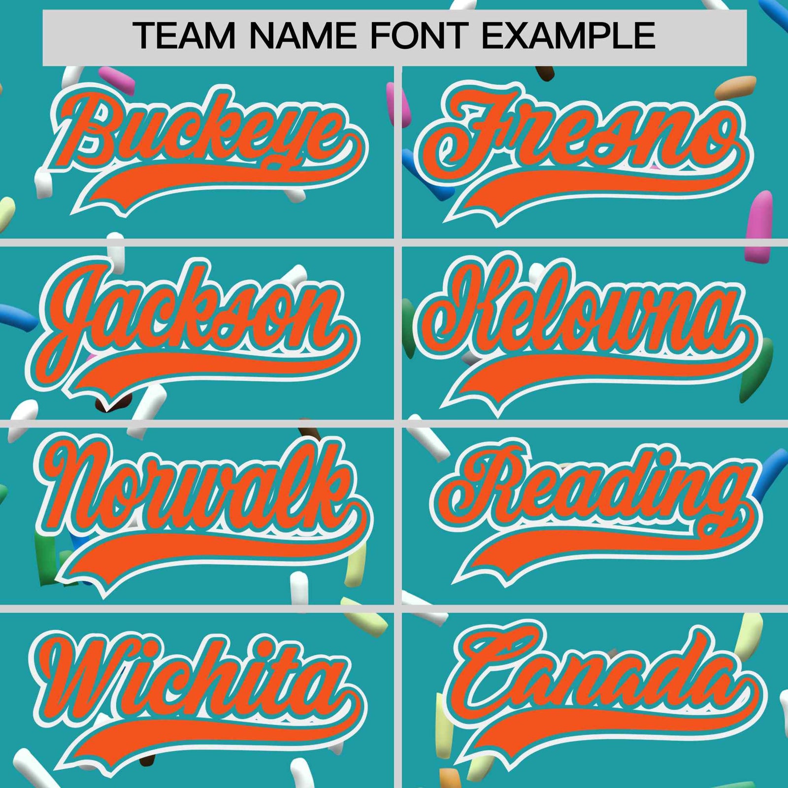 Custom Aqua Orange Ice Cream Pattern Personalized V-Neck Hockey Jersey