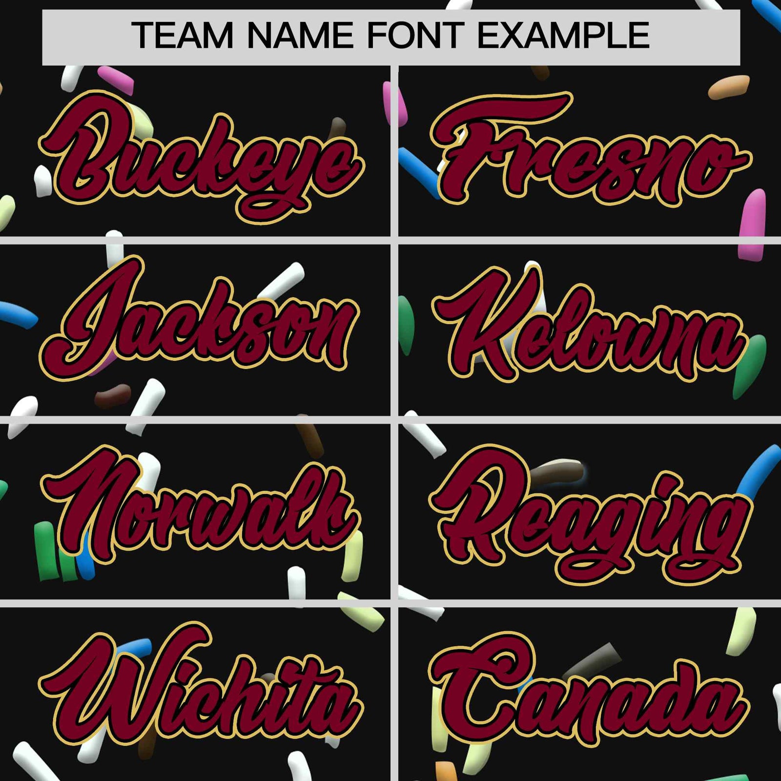 Custom Black Crimson Ice Cream Pattern Personalized V-Neck Hockey Jersey