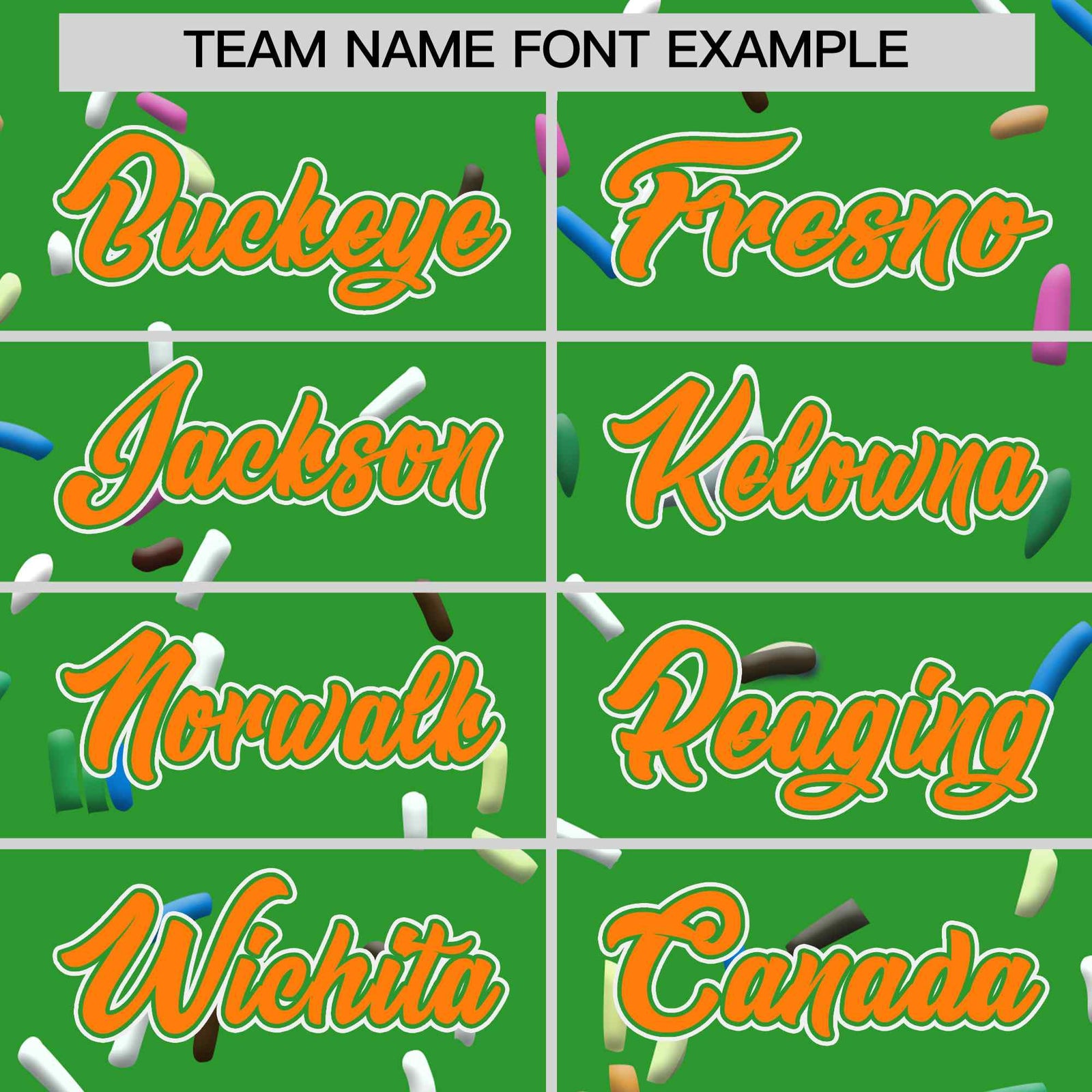 Custom Light Green Orange Ice Cream Pattern Personalized V-Neck Hockey Jersey