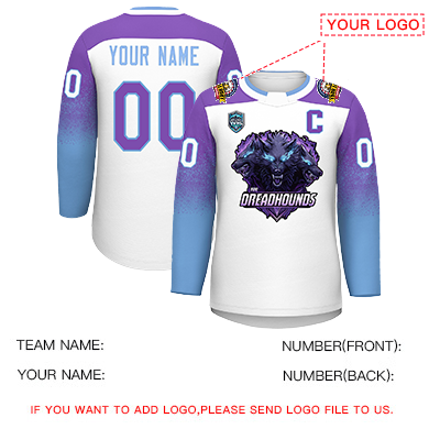 VVHL S9 Dreadhounds White Black Hockey Jersey