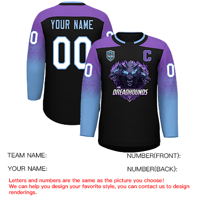 VVHL S9 Dreadhounds White Black Hockey Jersey