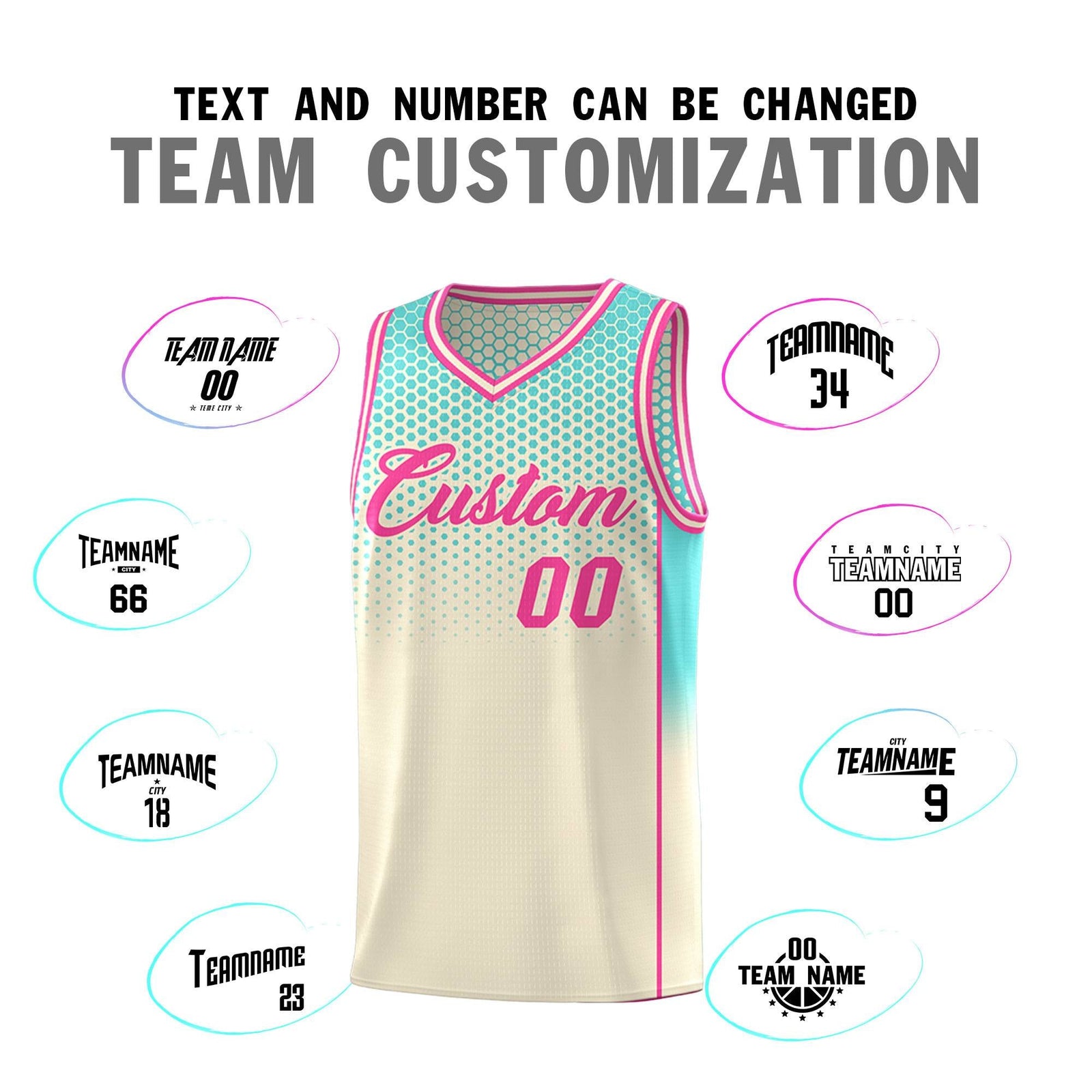 Custom Cream Bright Green Reversible Side Gradient Sports Uniform Dot Pattern Basketball Jersey Kits