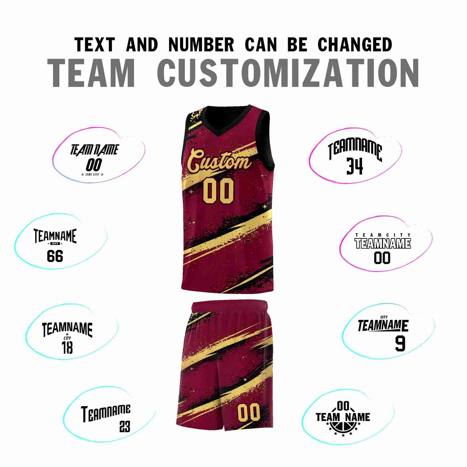 Custom Crimson Black Khaki Basketball Jersey Stellar Strike Series Dynamic Breathable